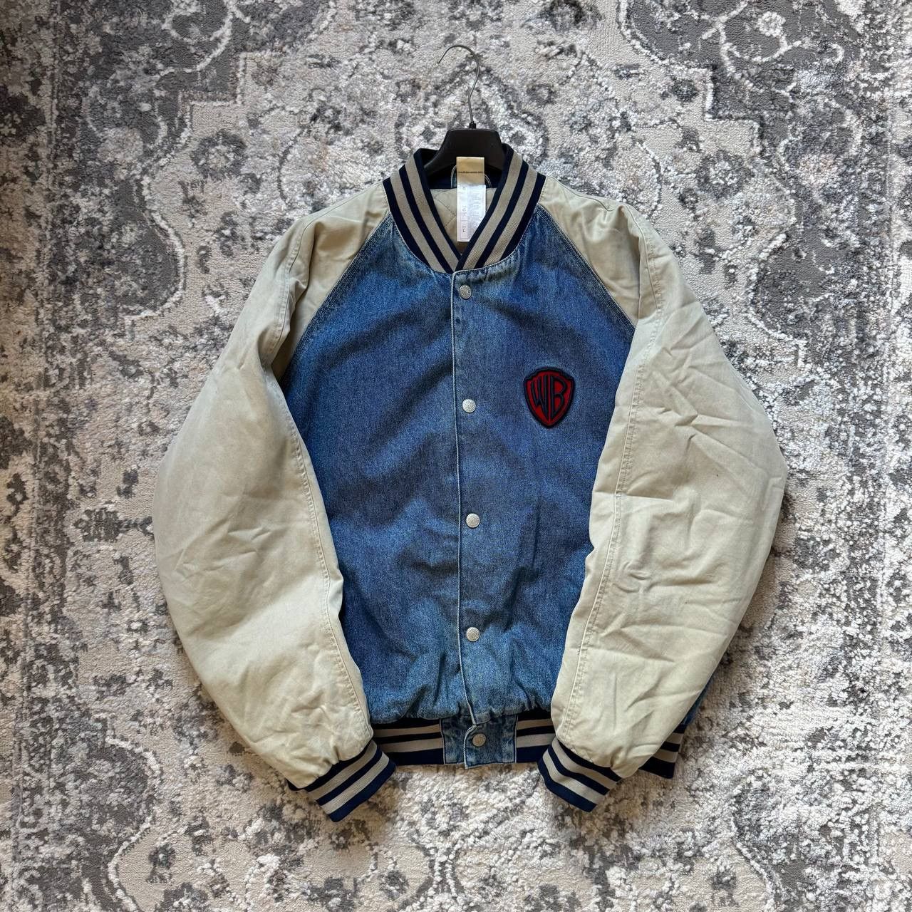 Warner Bros Vintage 90s Warner Bros Looney Tunes Denim Bomber Jacket Size US L / EU 52-54 / 3 - 2 Thumbnail