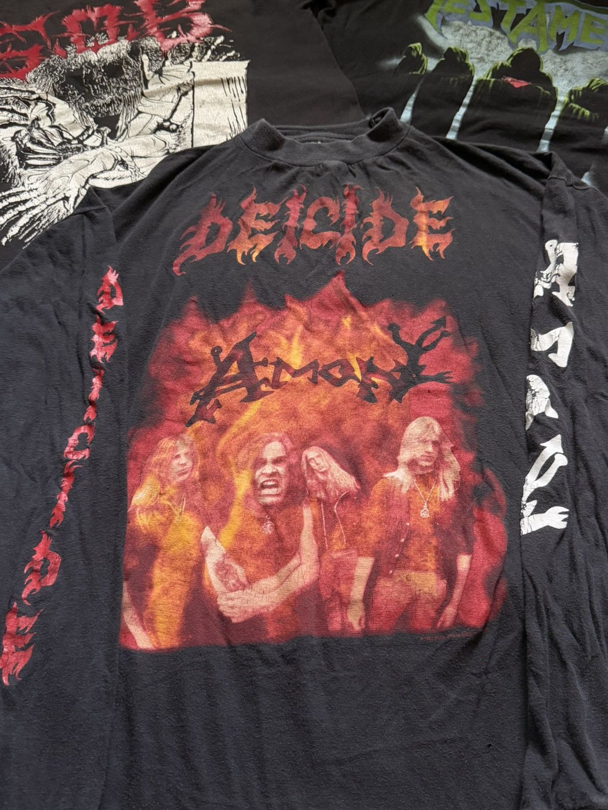 Band Tees Vintage Deicide Amon Feasting LS Deathmetal Shirt 1993 Size US XL / EU 56 / 4 - 6 Thumbnail