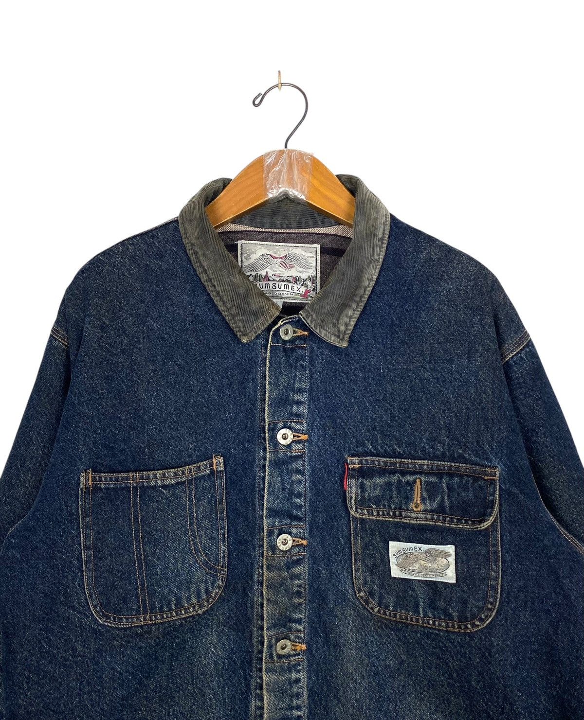 Japanese Brand Rare‼️ Vintage Gum Gumex Chore Denim Jacket Size US L / EU 52-54 / 3 - 4 Thumbnail