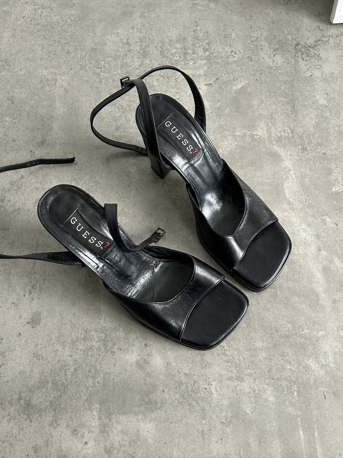 Guess × Vintage Guess Cute Vintage Leather Heels Y2K 00s 90s office siren Size US 6.5 / IT 36.5 - 5 Thumbnail