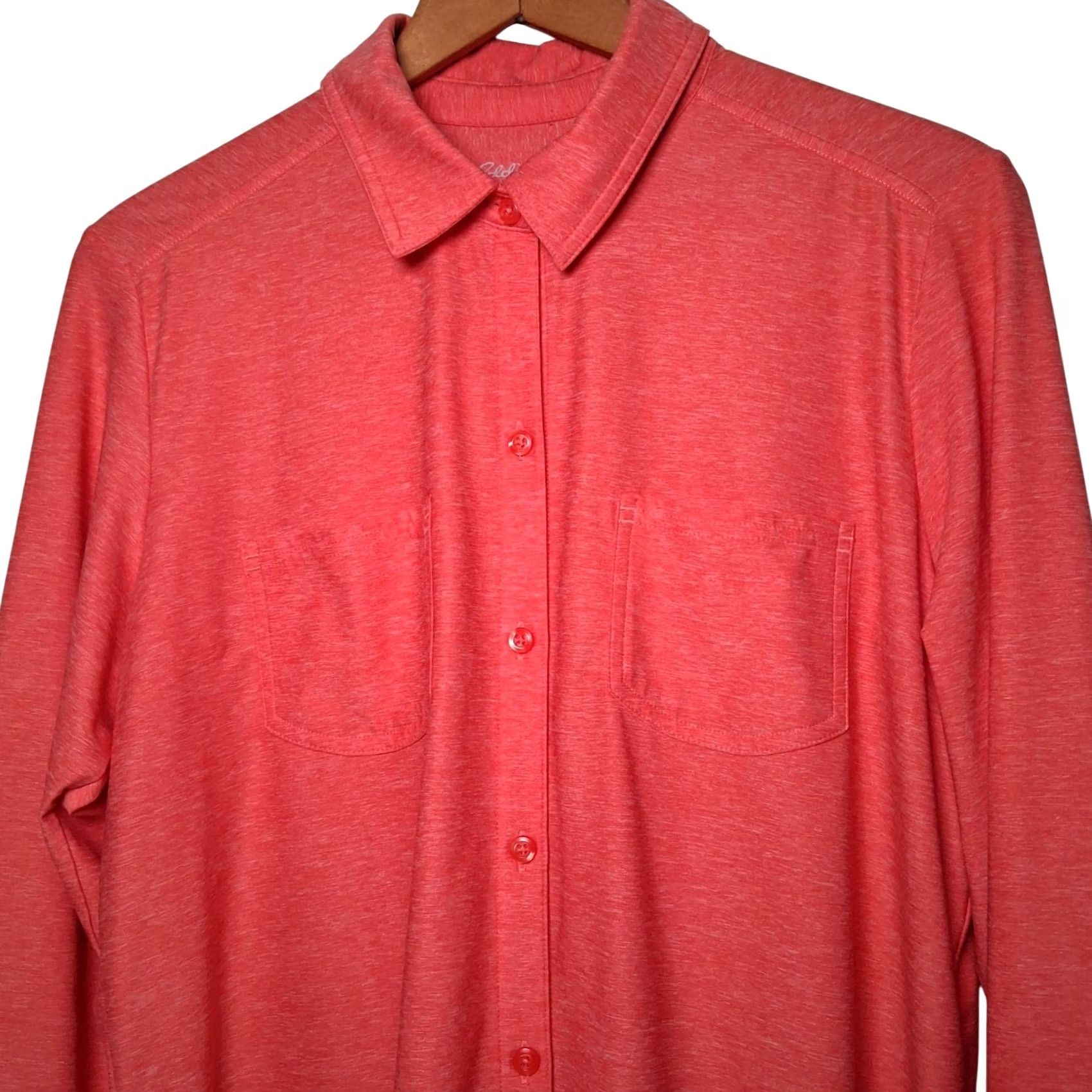Eddie Bauer Eddie Bauer Shirt L Salmon Long Slv Button Up Collared Hiking Performance READ Size L / US 10 / IT 46 - 2 Thumbnail