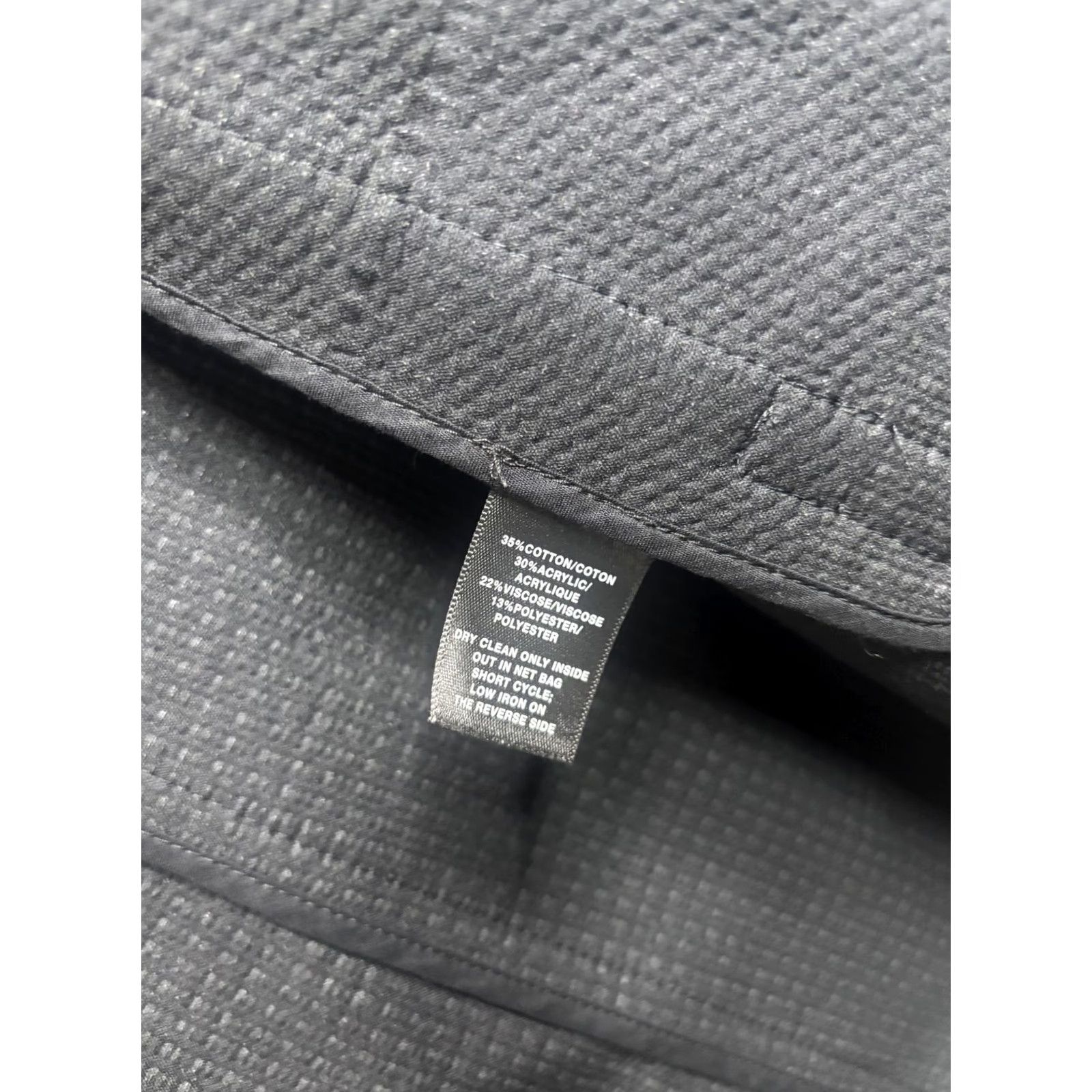 Vintage Lafayette 148 New York Blazer Womens 8 Gray Black Check Collarless Open Front Tailored Jacket Workwear Size M / US 6-8 / IT 42-44 - 4 Thumbnail