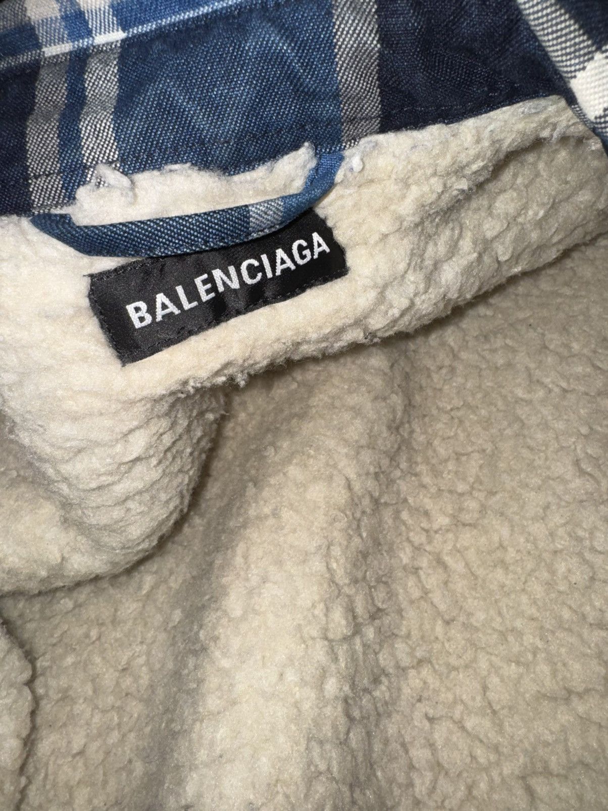 Balenciaga Balenciaga oversized flannel shearling shirt jacket Size US XL / EU 56 / 4 - 5 Thumbnail