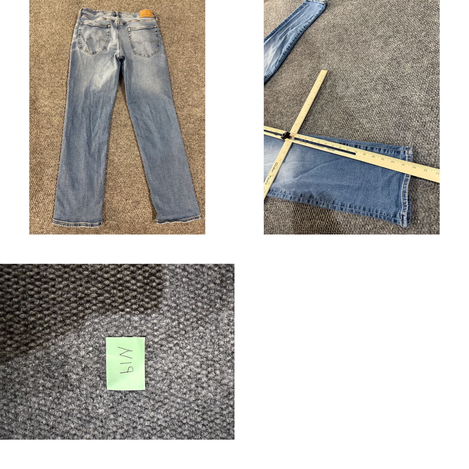 American Eagle Outfitters VINTAGE? No — American Eagle Jeans Men 30x30 Blue Straight Distressed Flex Denim Shirt? Size US 30 / EU 46 - 8 Thumbnail