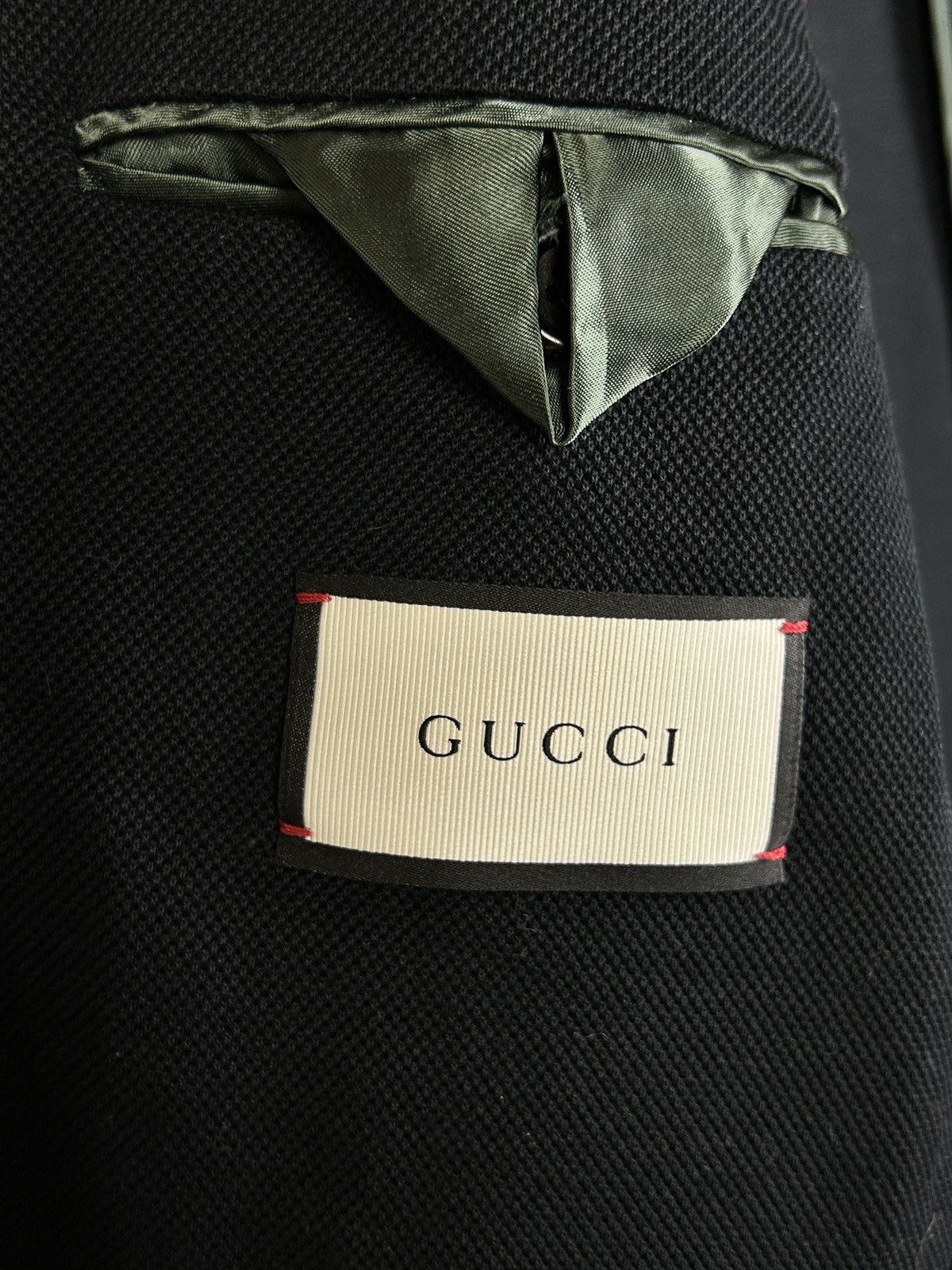 Gucci Gucci GG Ribbed Knit Emblem Embroidery Blazer Jacket Size US M / EU 48-50 / 2 - 11 Thumbnail