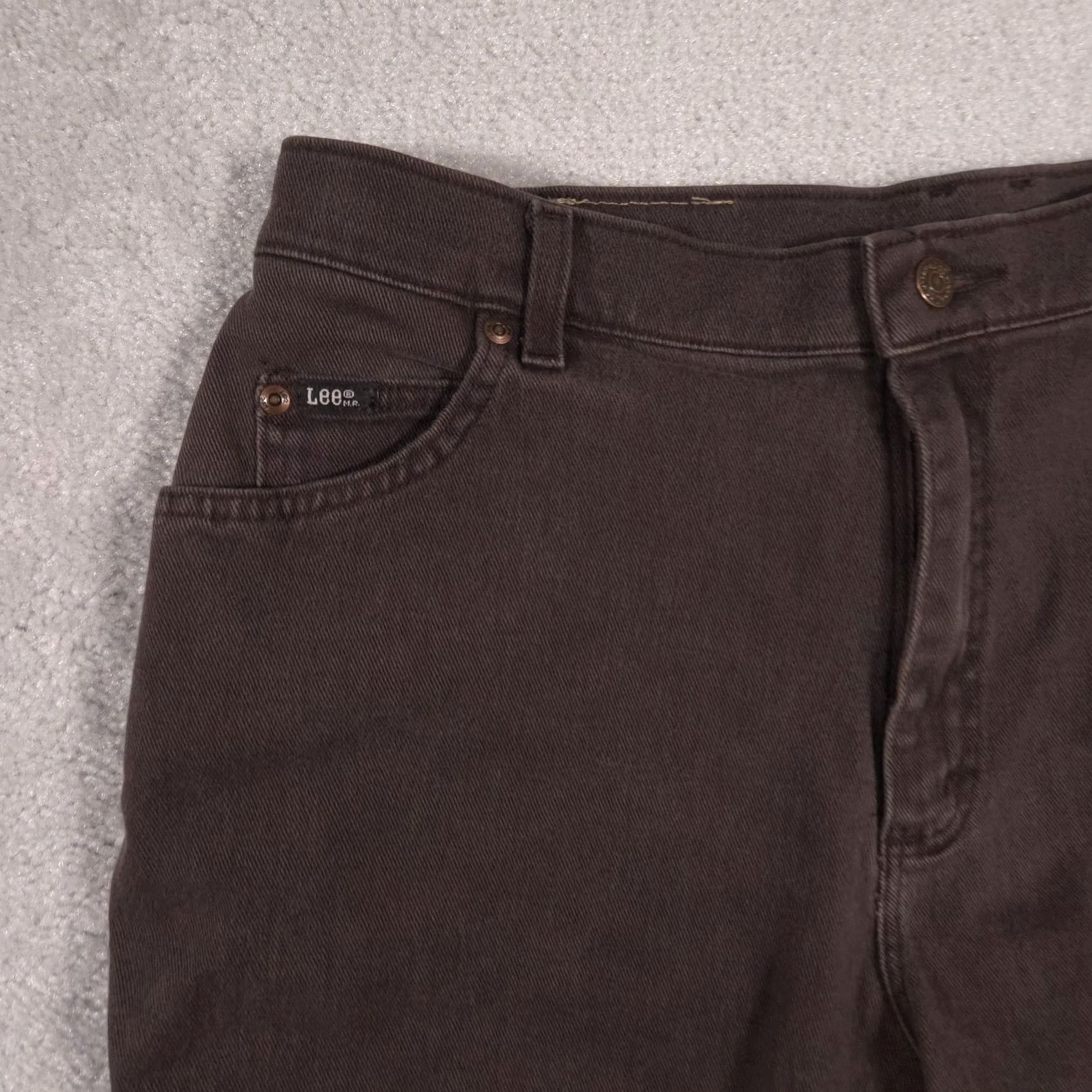 Lee VINTAGE Lee Riders Jeans Womens 18 Dark Brown Relaxed Fit Tapered Leg Denim Pants Size 40" / US 18 - 4 Thumbnail