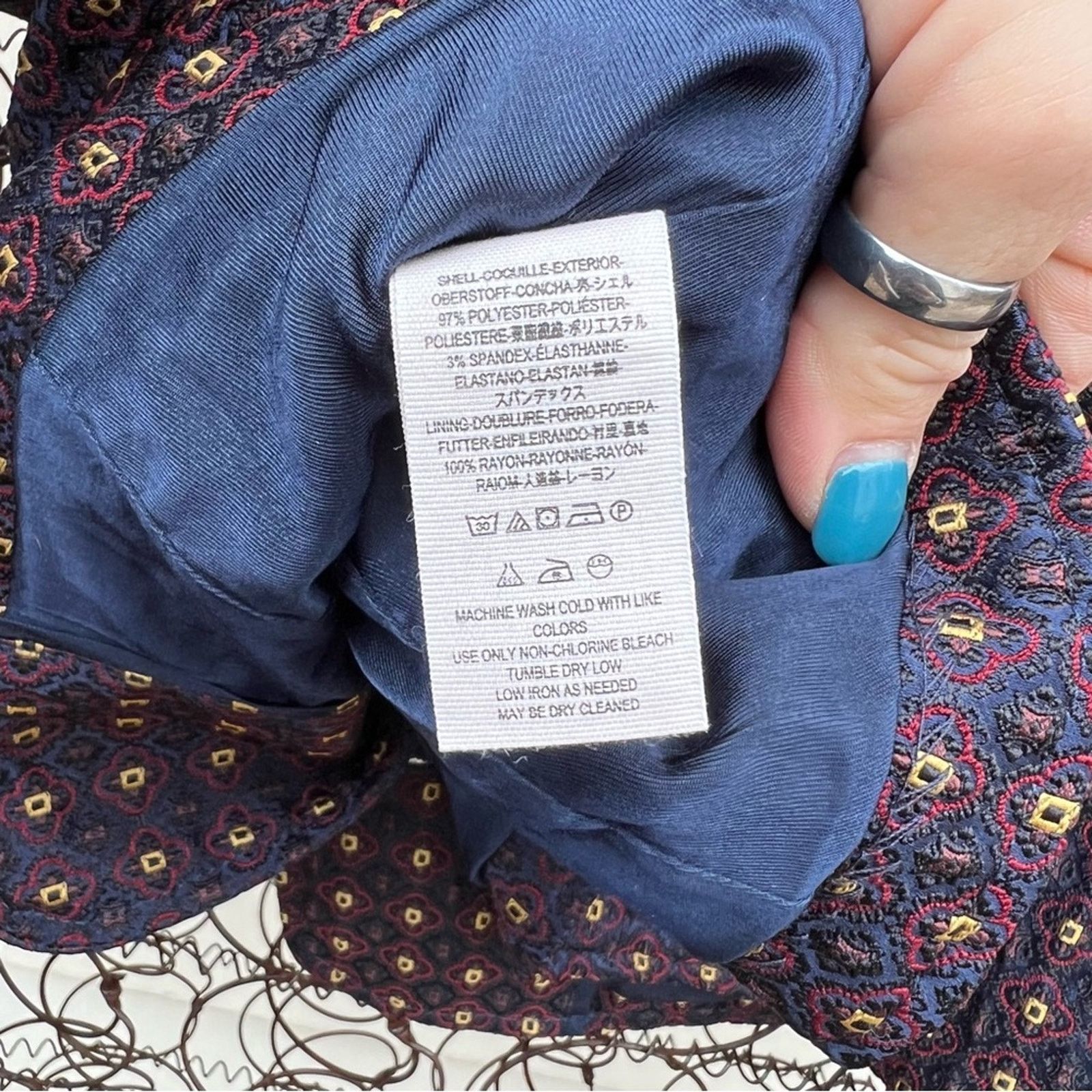 Free People Free People Shrunken Jacquard Jacket Blazer SMALL Size S / US 4 / IT 40 - 10 Thumbnail
