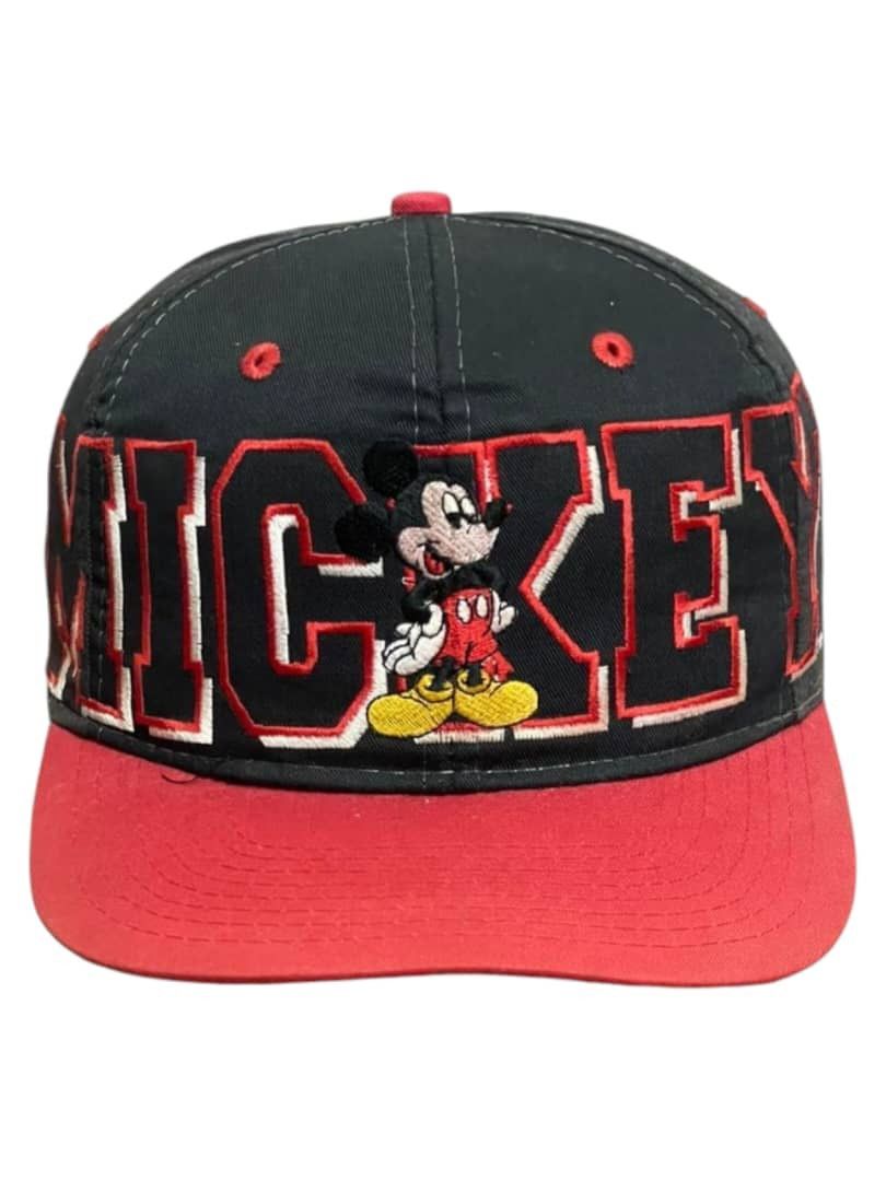 Mickey Mouse × Mickey Unlimited × Vintage RARE VINTAGE 90s MICKEY MOUSE BLOCKHEAD SPELLOUT CAP Size ONE SIZE - 2 Thumbnail