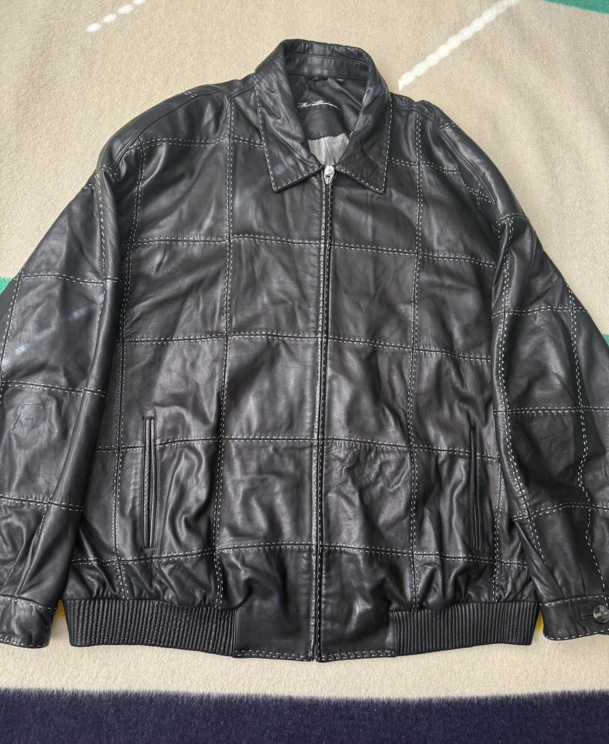 Pelle Pelle Vintage 90s Y2K Pelle Pelle Marc Buchanan Leather Jacket 56 Size US XXL / EU 58 / 5 - 8 Thumbnail