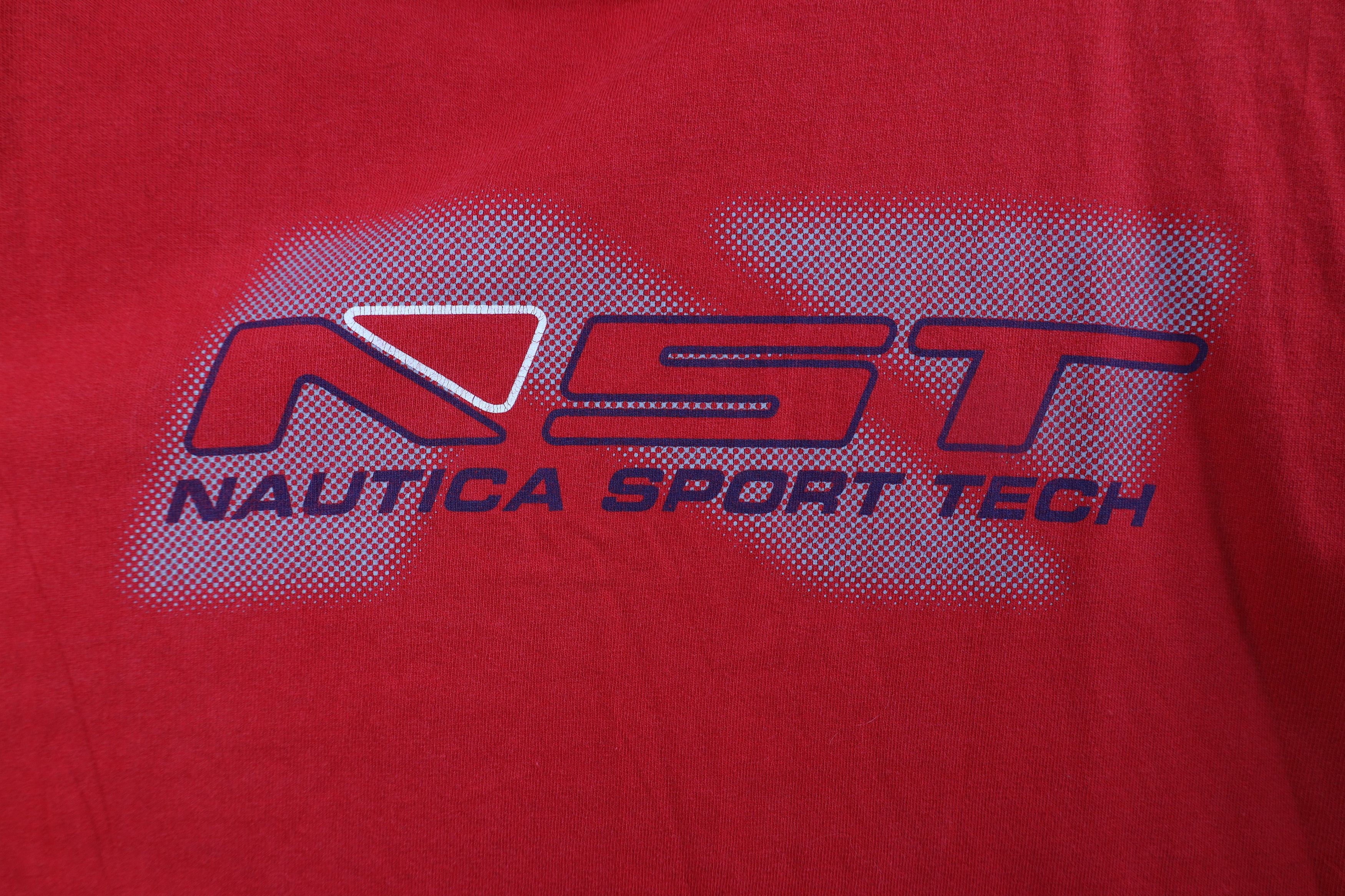 Nautica × Vintage Vintage 90s Nautica Sport Tech T-Shirt Red Cotton USA Size US L / EU 52-54 / 3 - 4 Thumbnail