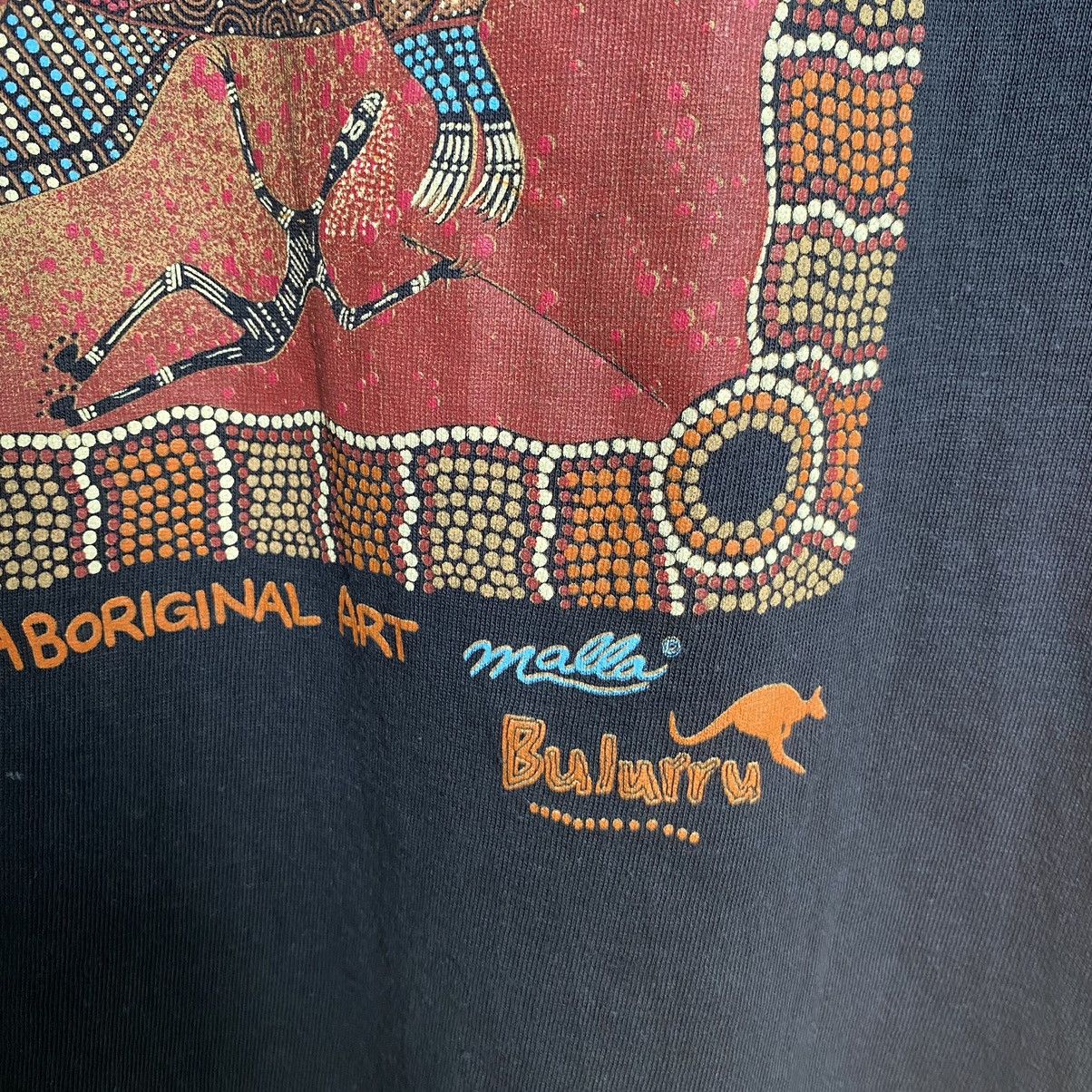 Man Made In Australia Thrashed Faded Vintage 90s Bulurru Kangaroo Australia Art T Size US XXL / EU 58 / 5 - 5 Thumbnail
