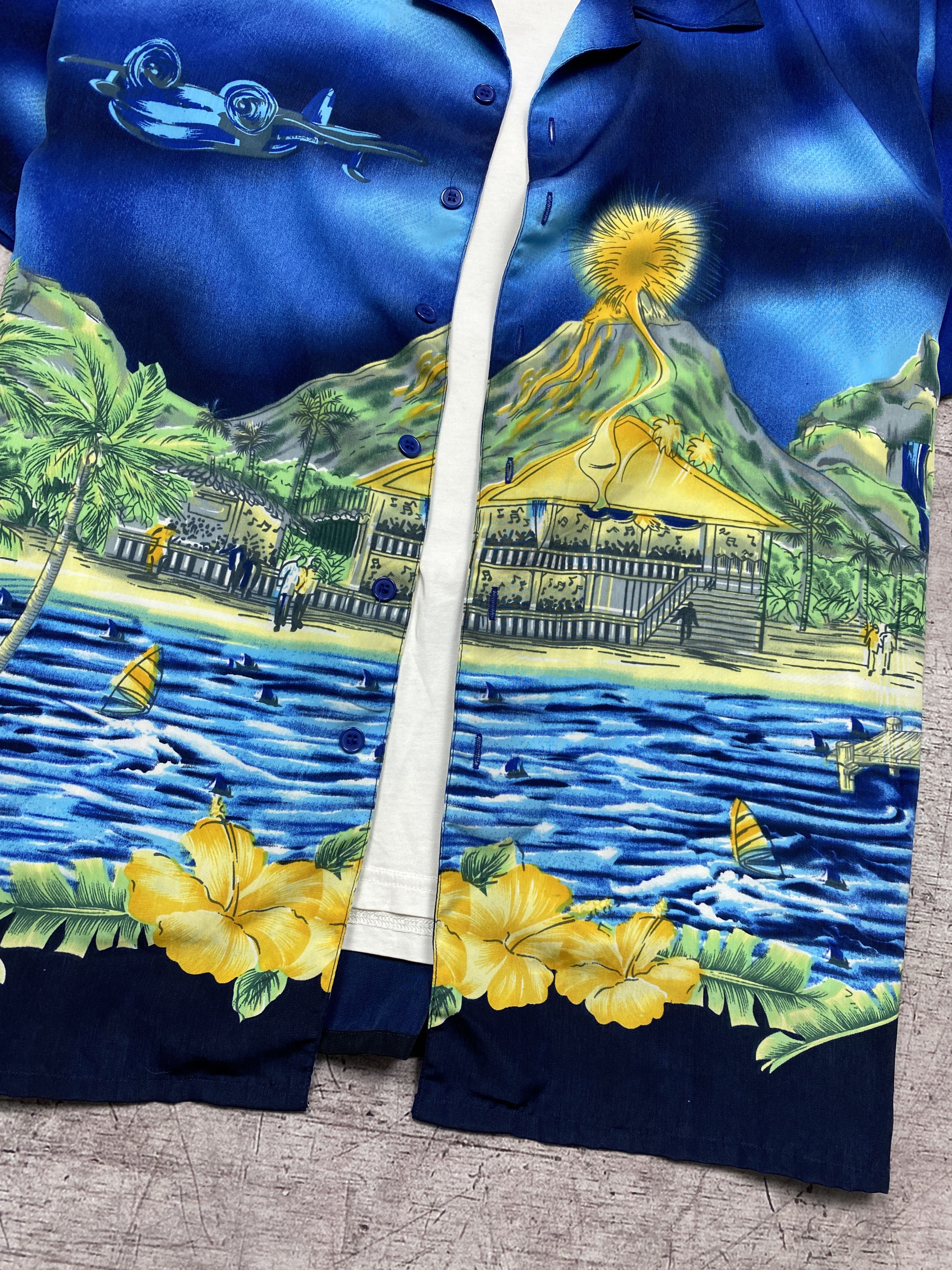 Vintage Vintage Mens Hawaiian Shirt Size US L / EU 52-54 / 3 - 3 Thumbnail