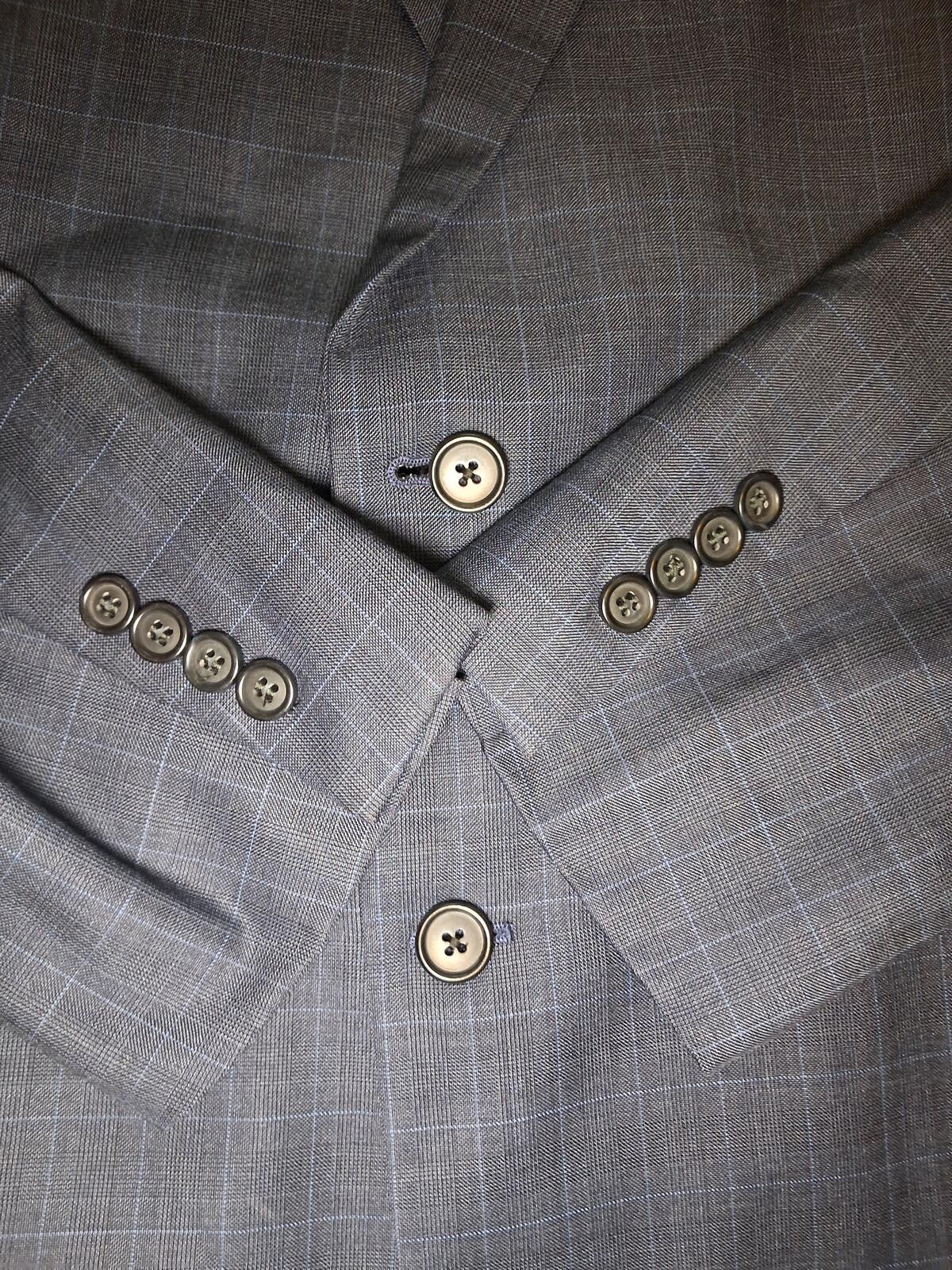 Brooks Brothers Brooks Brothers Vitale Sport Coat Mens 46L Navy Glen Plaid Size 46L - 8 Thumbnail