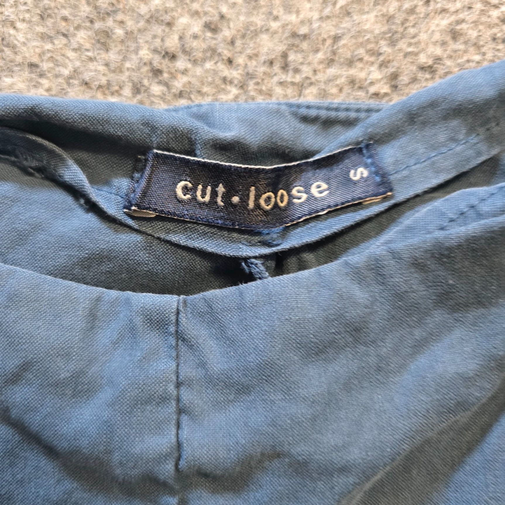 Vintage Cutloose Pants Womens Size Small Blue Linen Blend Side Zip Cropped Capsule Basic Pants Women Regular Size S Blue Cropped Size 28" / US 6 / IT 42 - 3 Thumbnail