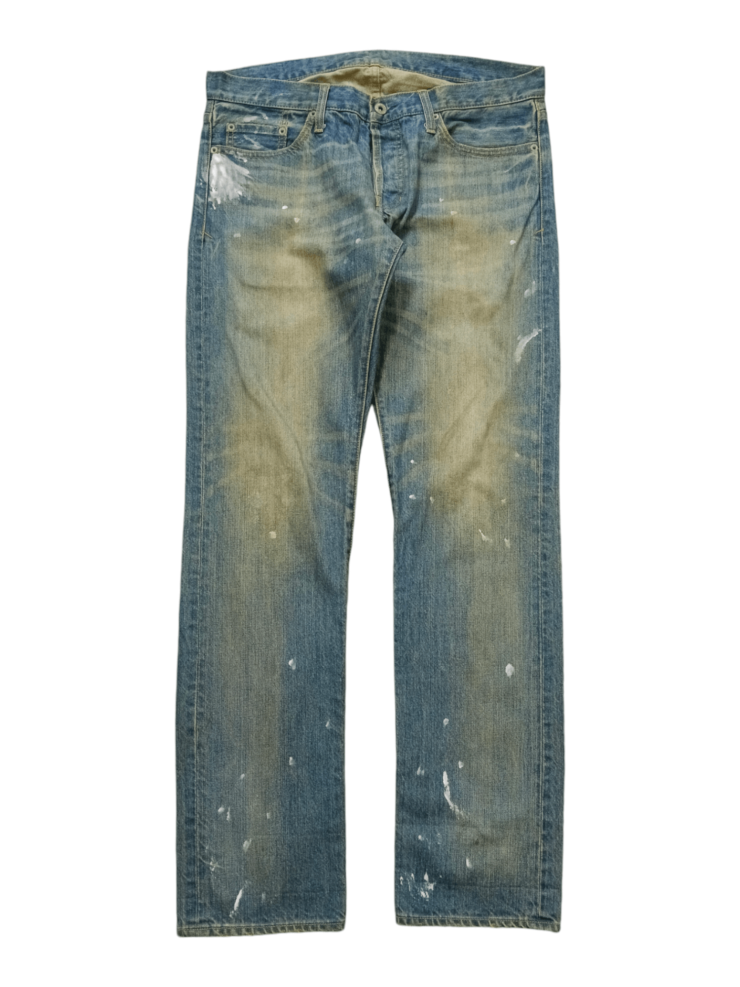 Japanese Brand SICK RUSTY SPLATTED STOOGE&CO DENIM PANTS Size US 33 - 1 Thumbnail