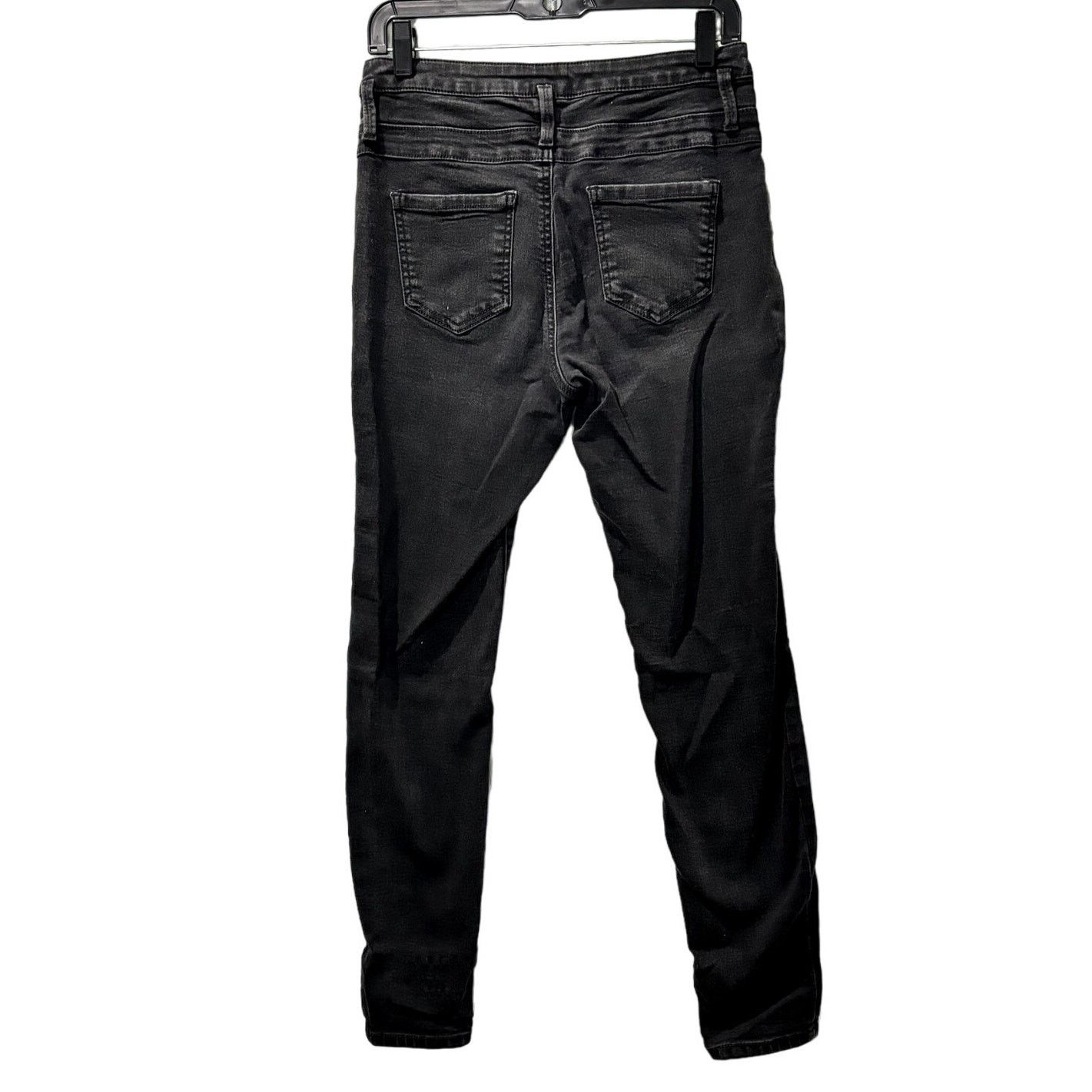 L.E.I. L.E.I. Women's Black Tatum Triple Button Skinny Jeans Sz 11 Size 33" - 3 Thumbnail
