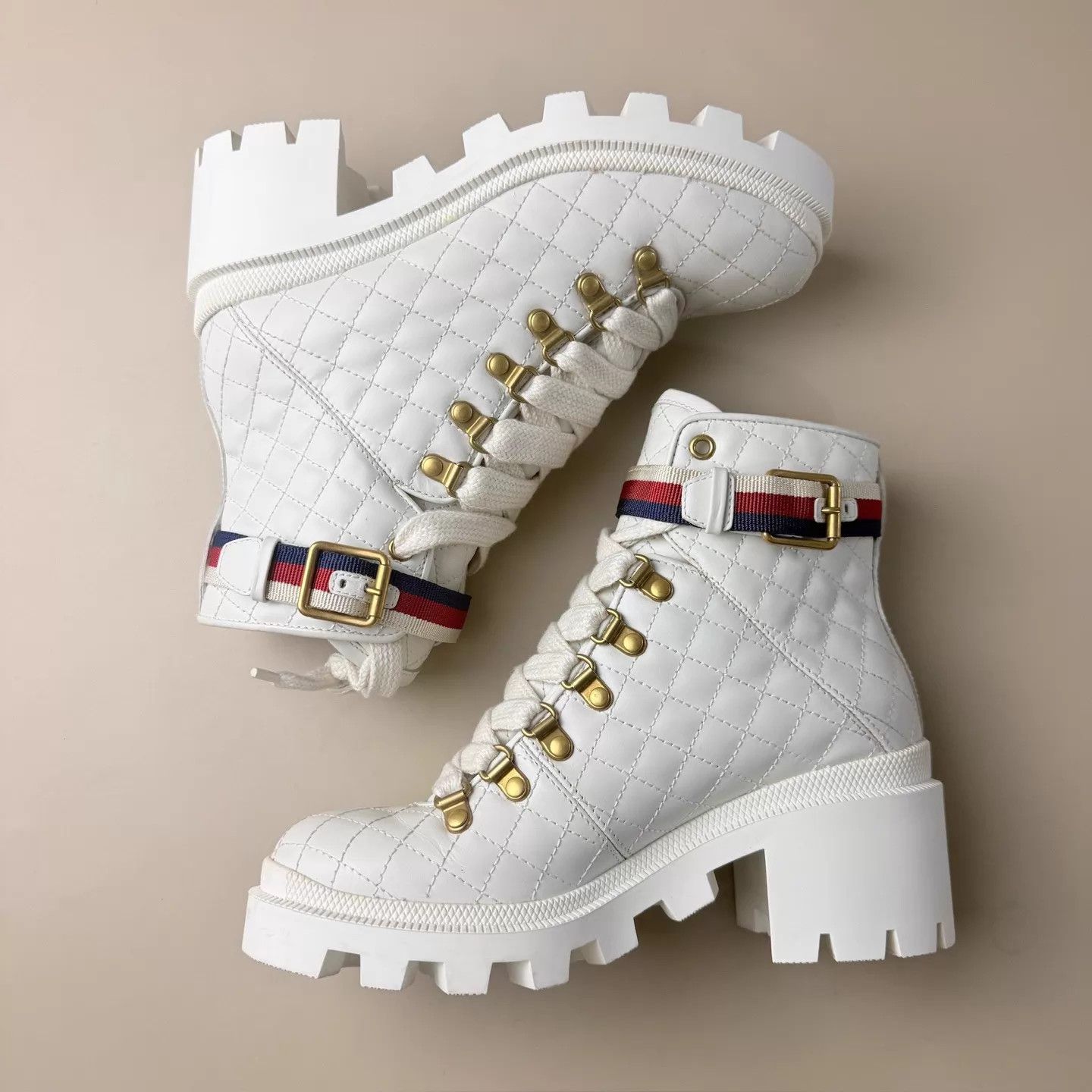 Gucci Gucci Platinum Buckle Platform Boots 36 EU 99 New Size US 5.5 / IT 35.5 - 5 Thumbnail