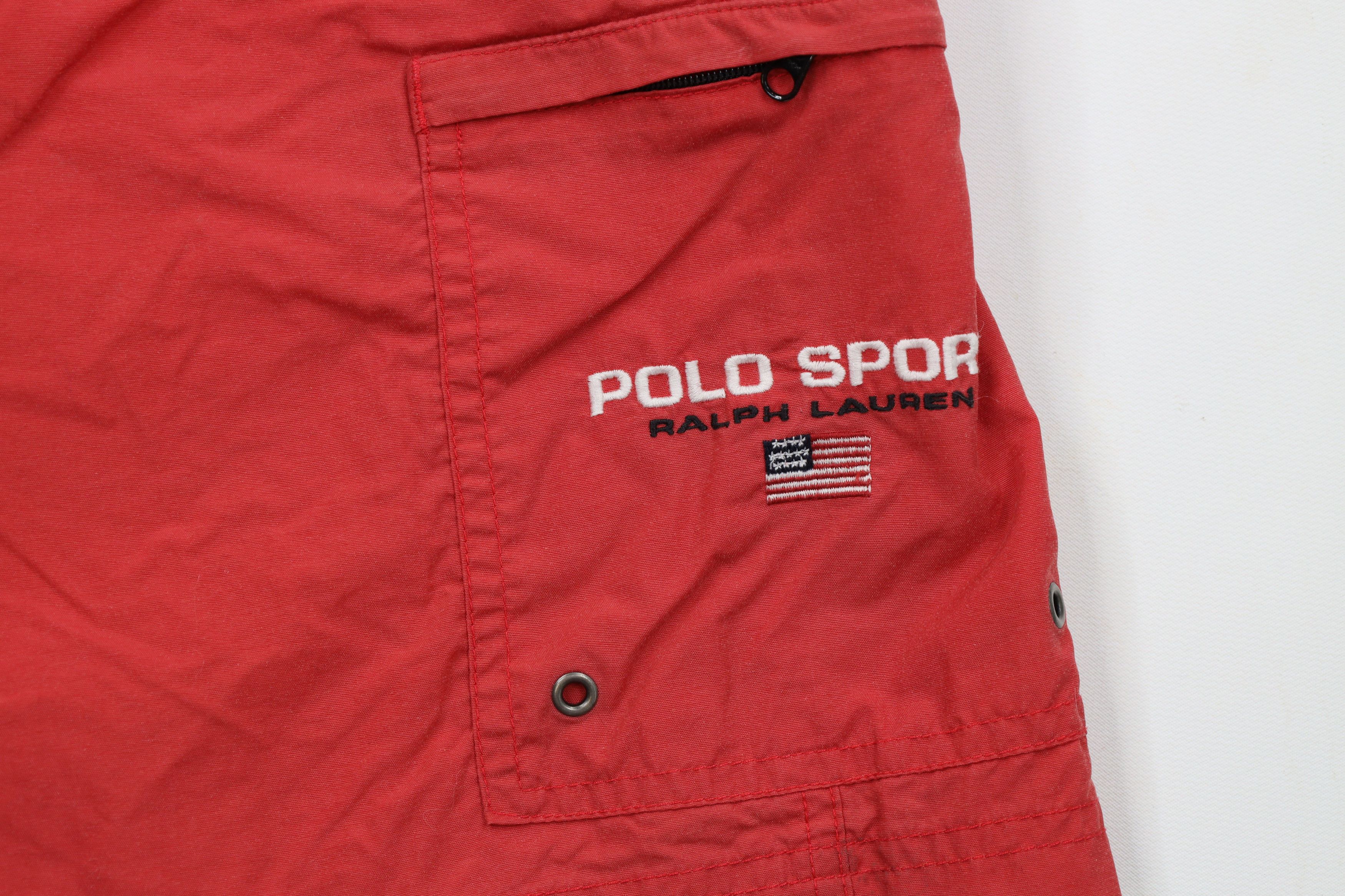 Ralph Lauren × Vintage Vintage 90s Polo Sport Ralph Lauren USA Flag Lined Shorts Size US 34 / EU 50 - 5 Thumbnail