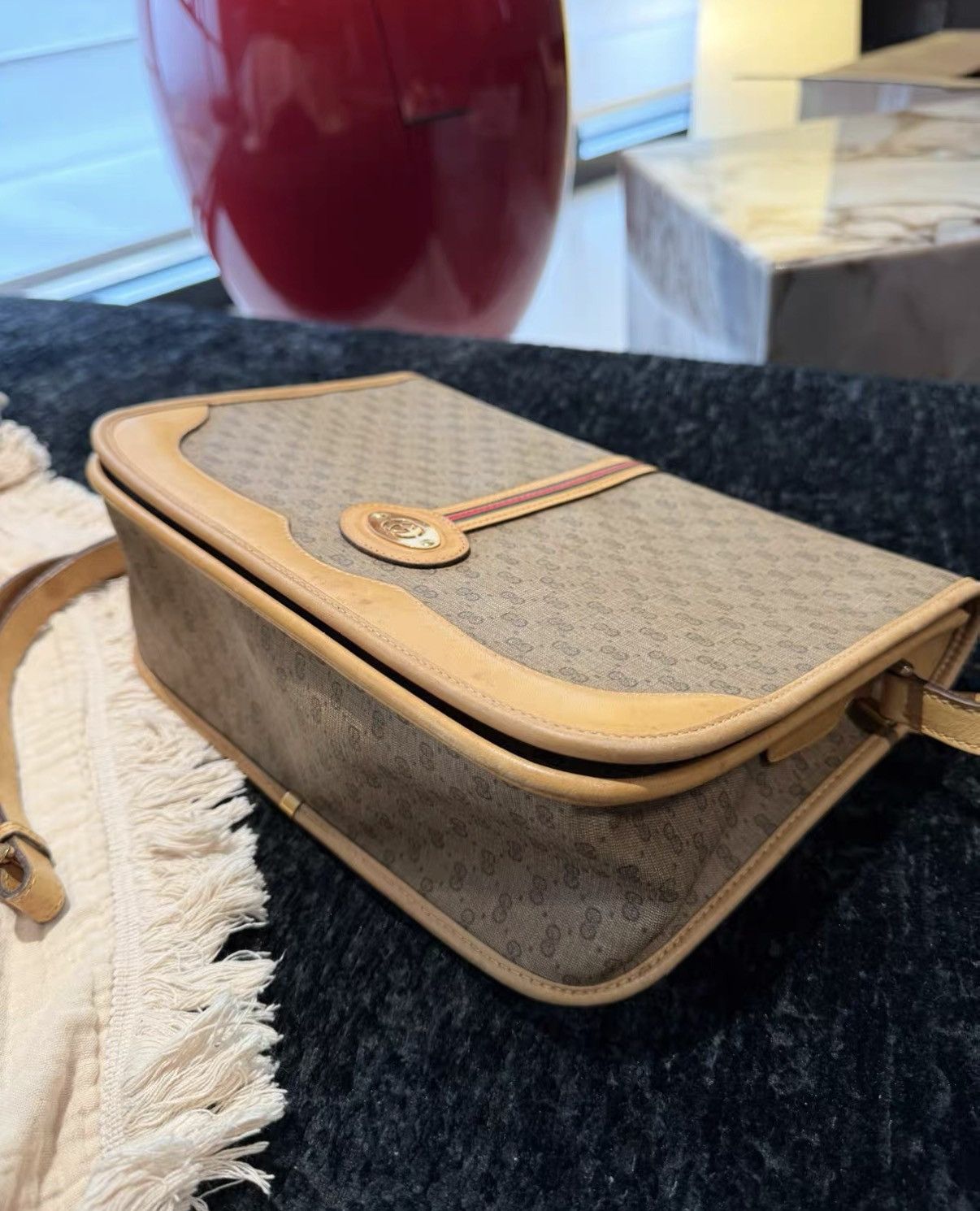 Gucci Gucci Vintage Monogram Crossbody Envelope Messenger Bag J36 Size ONE SIZE - 5 Thumbnail