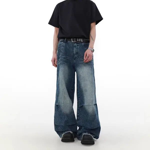 Japanese Brand VIBE High Street Wide Leg Straight Jeans Size US 34 / EU 50 - 6 Thumbnail