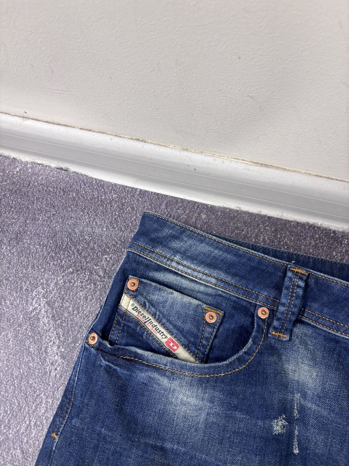 Diesel Diesel Larkee NWT Regular Straight Ripped Blue Denim Jeans Size US 32 / EU 48 - 6 Thumbnail