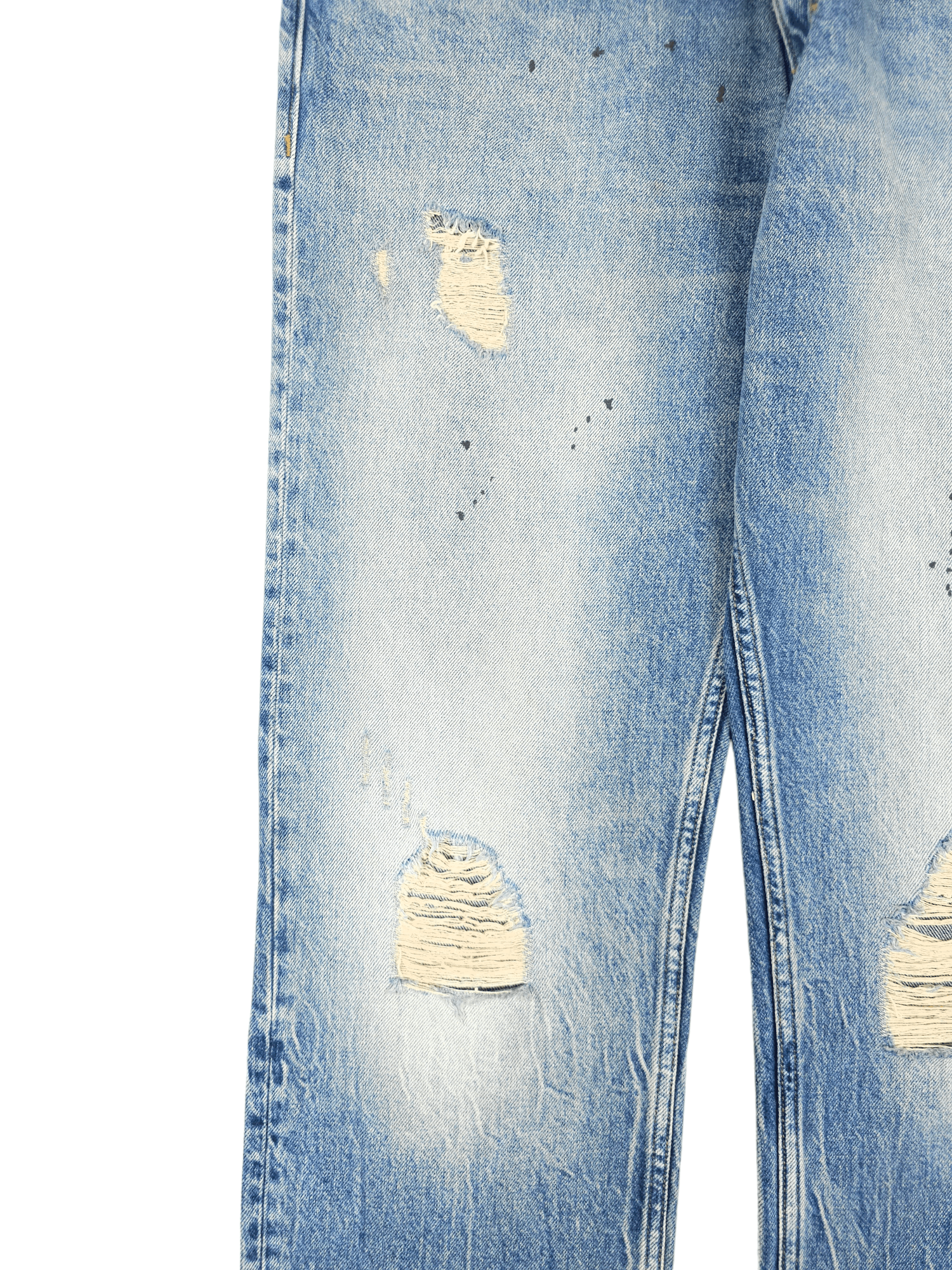 Calvin Klein × Japanese Brand 💎 Size 33/34 Calvin Klein Distressed Ripped Straight Jeans Size US 33 - 8 Thumbnail
