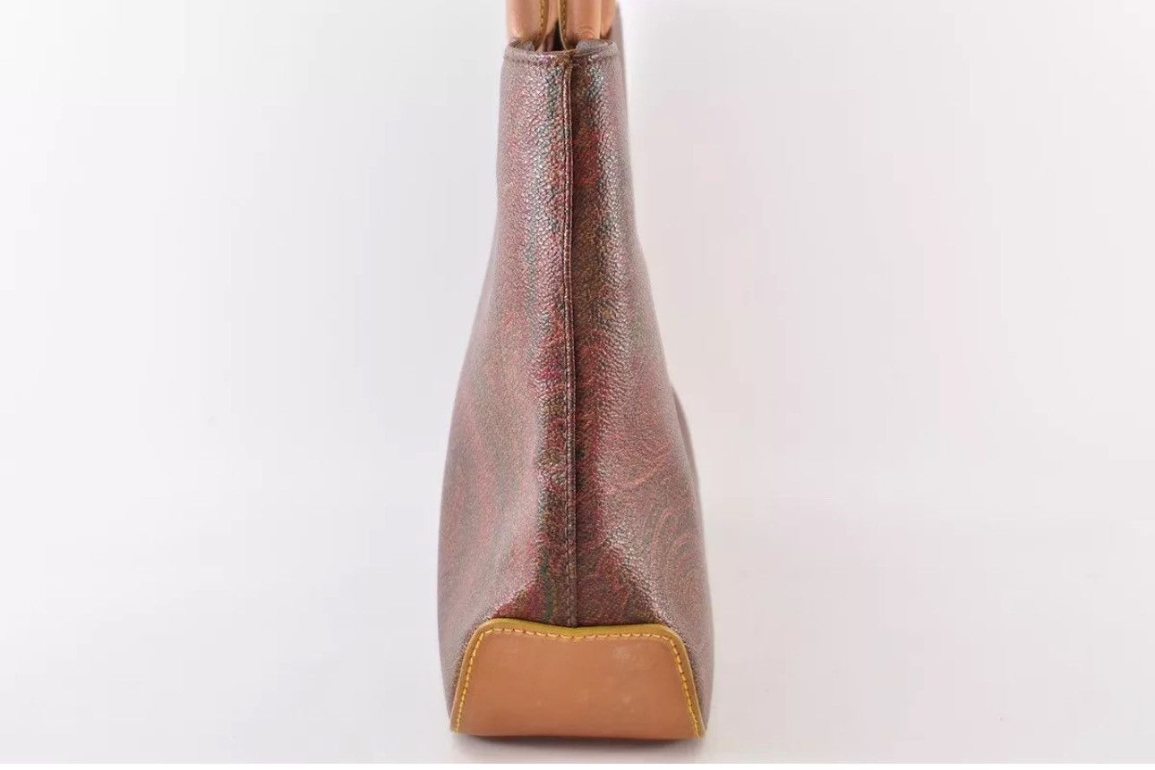 Etro ETRO Paisley Hand Bag 2way PVC Leather Wine Red Brown Size ONE SIZE - 3 Thumbnail