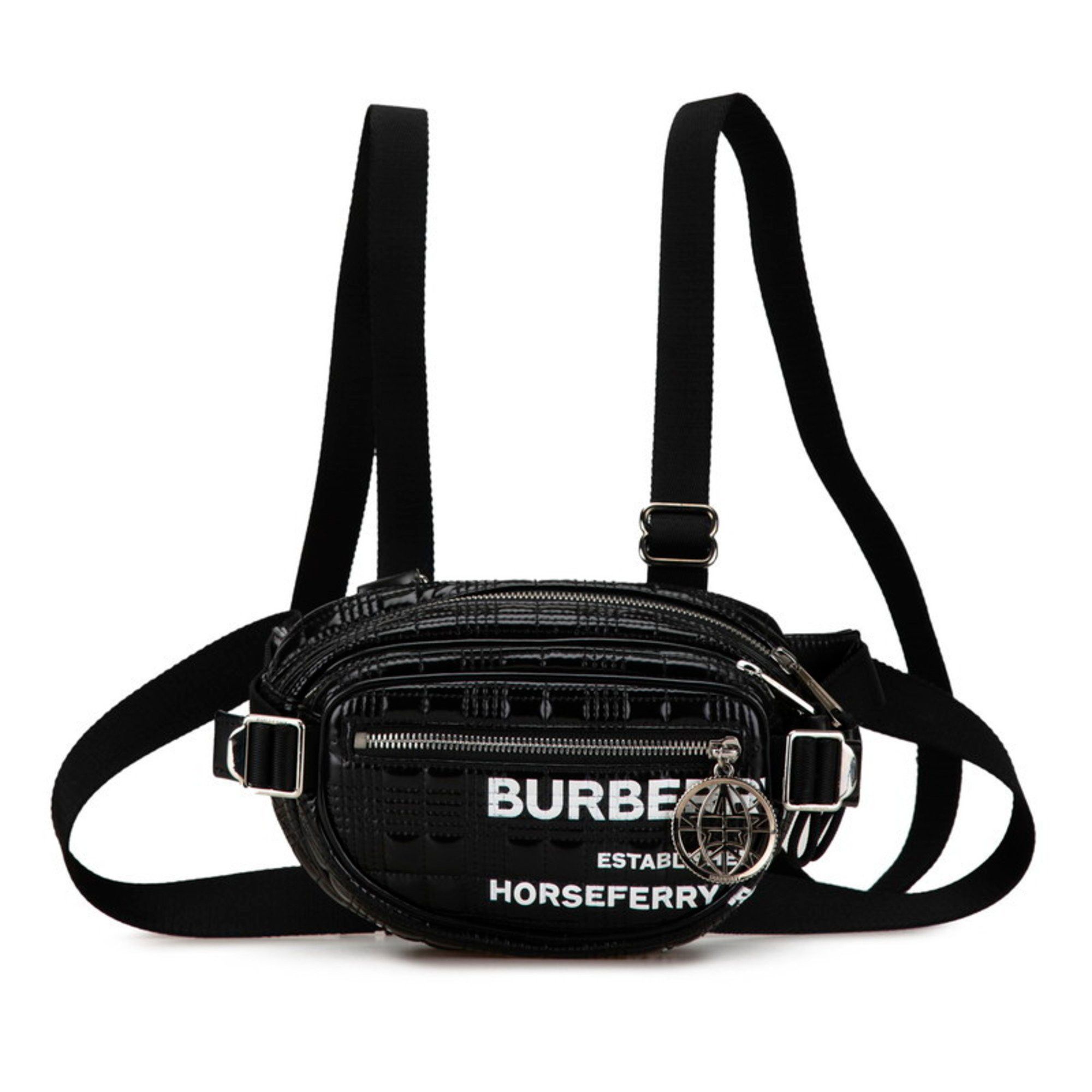 Burberry Burberry Horseferry Crossbody Bag Black Leather Men's BURBERRY Size ONE SIZE - 1 Thumbnail