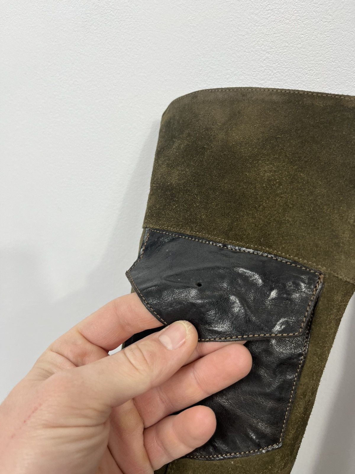 Other Janet Janet Suede Knee High Boots Pocket Detail Size 39.5 Size US 9 / IT 39 - 5 Thumbnail