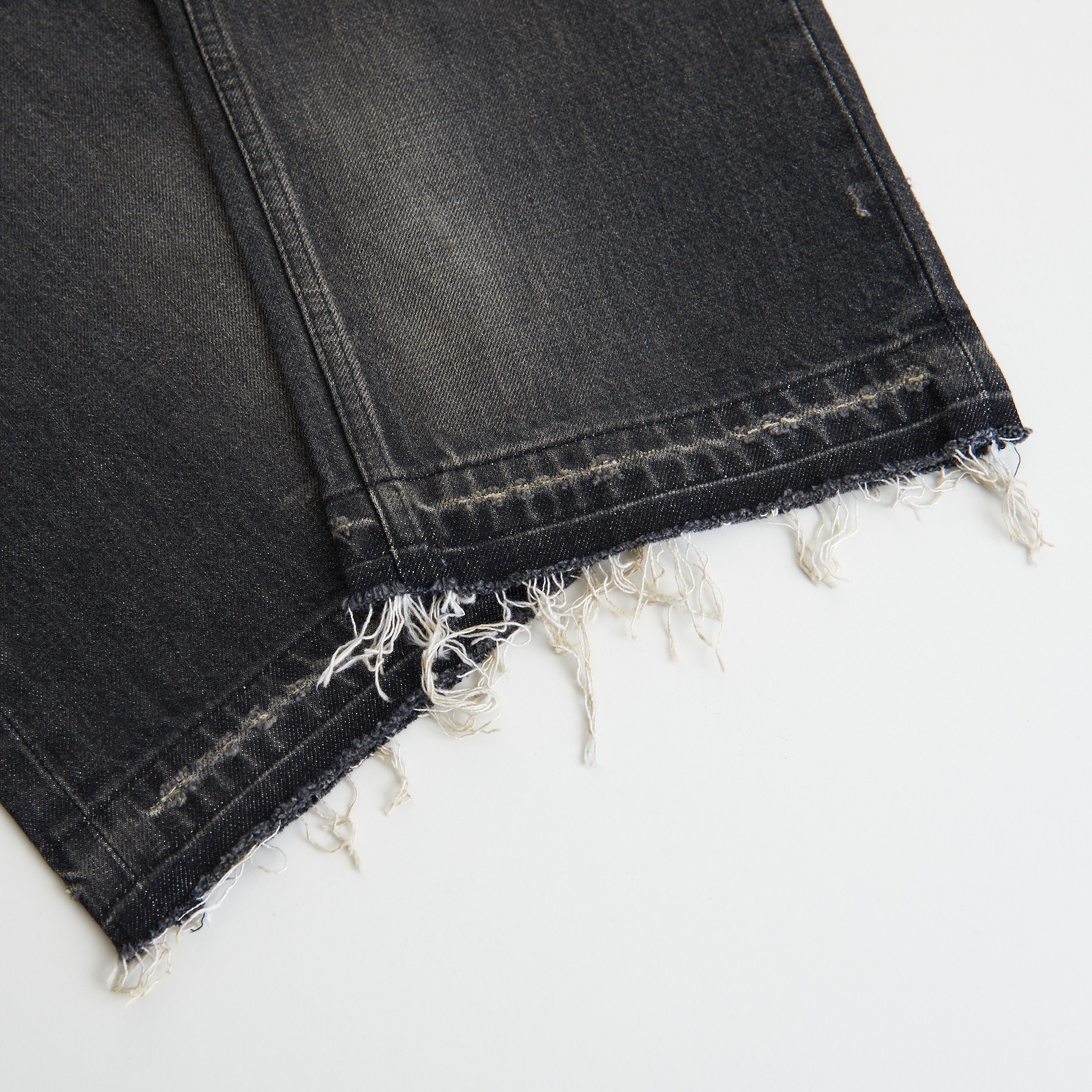 Celine × Hedi Slimane Wesley Jeans - Destroyed Black Paradiso Wash Denim, Low-Rise Size US 34 / EU 50 - 18 Thumbnail