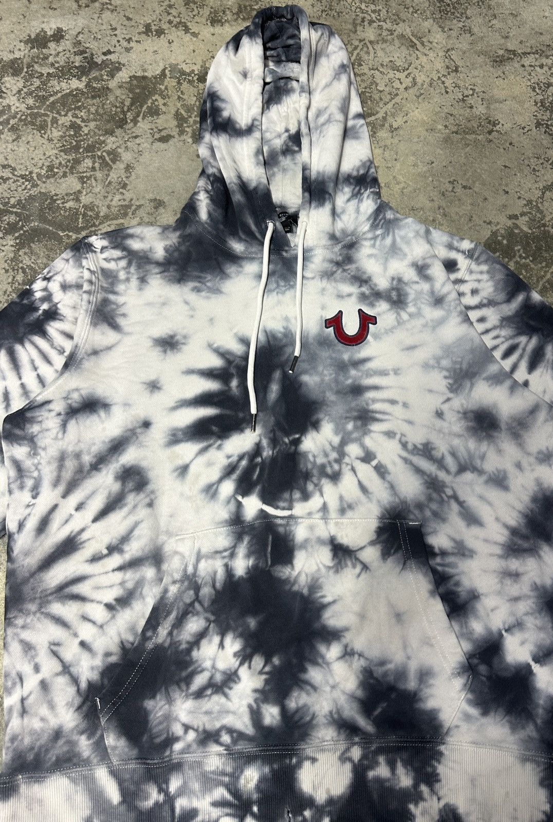 True Religion Vintage Y2K True Religion Big Logo Tie Dye Hoodie Size US XL / EU 56 / 4 - 5 Thumbnail