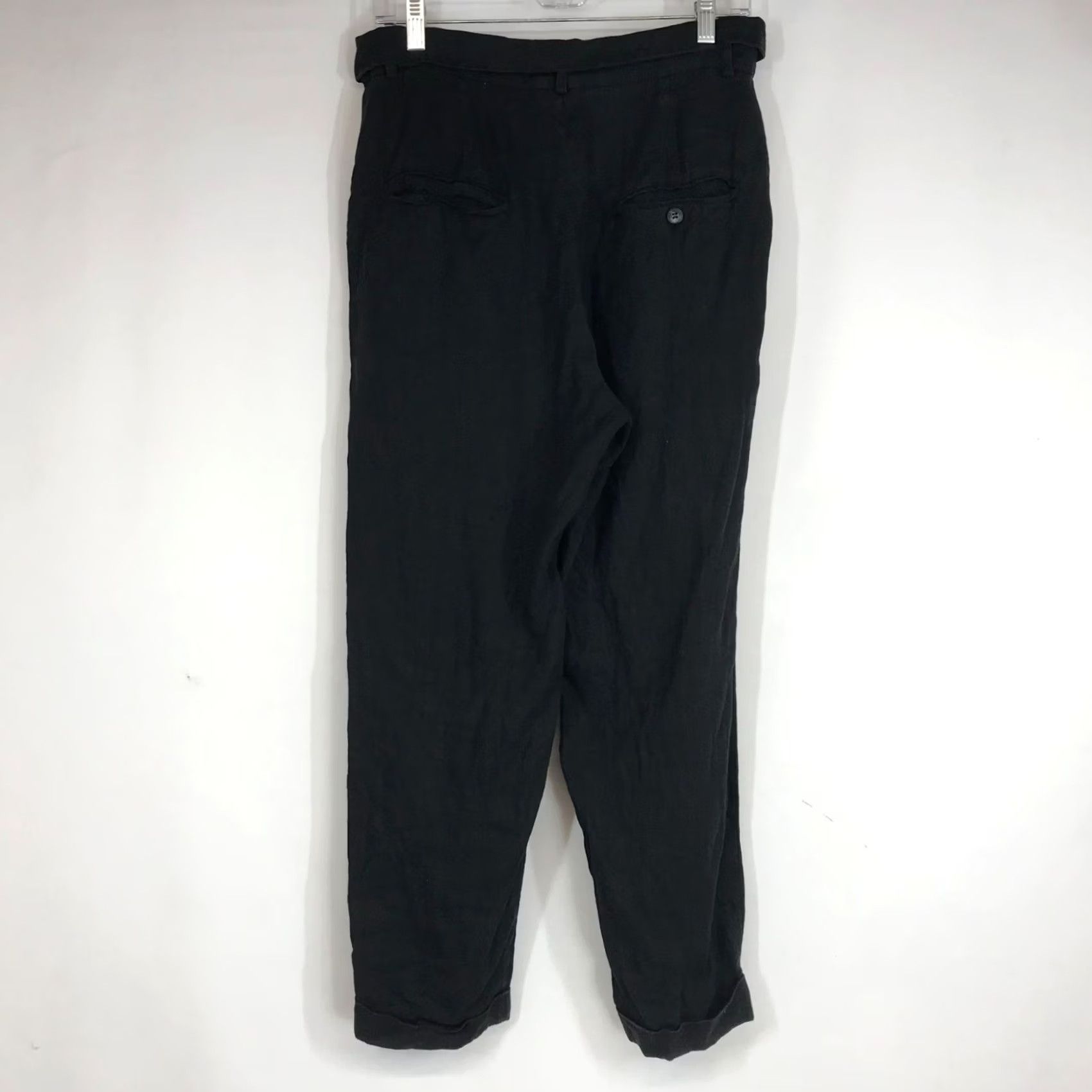 Reformation REFORMATION WOMEN'S Pants Dress Pants Black 6 Button Turn Down Waist Cuffed Pleated - Womens Medium? (Not adding) Size 28" / US 6 / IT 42 - 4 Thumbnail