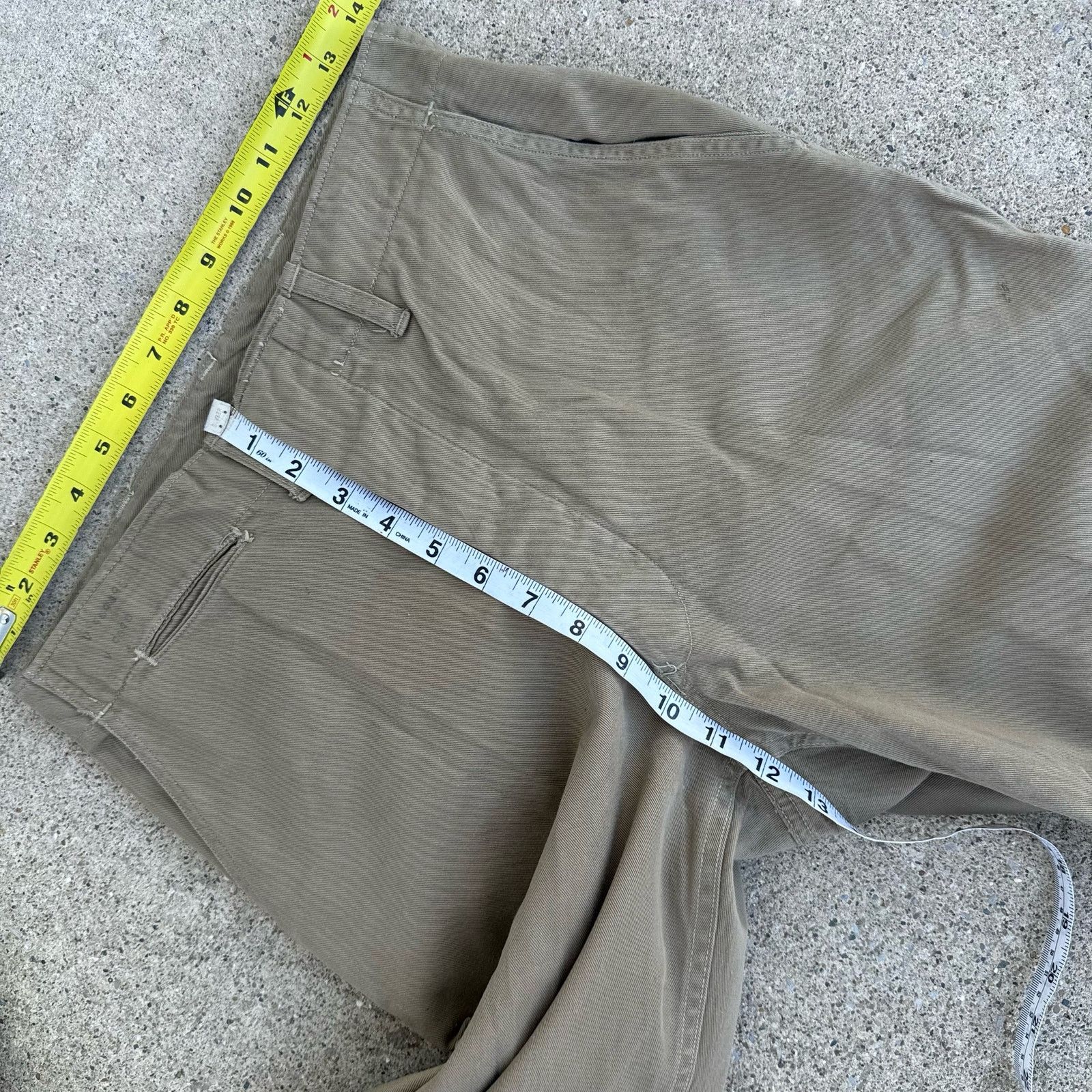 Vintage Original WWII US Army Khaki Trousers Size US 28 / EU 44 - 8 Thumbnail
