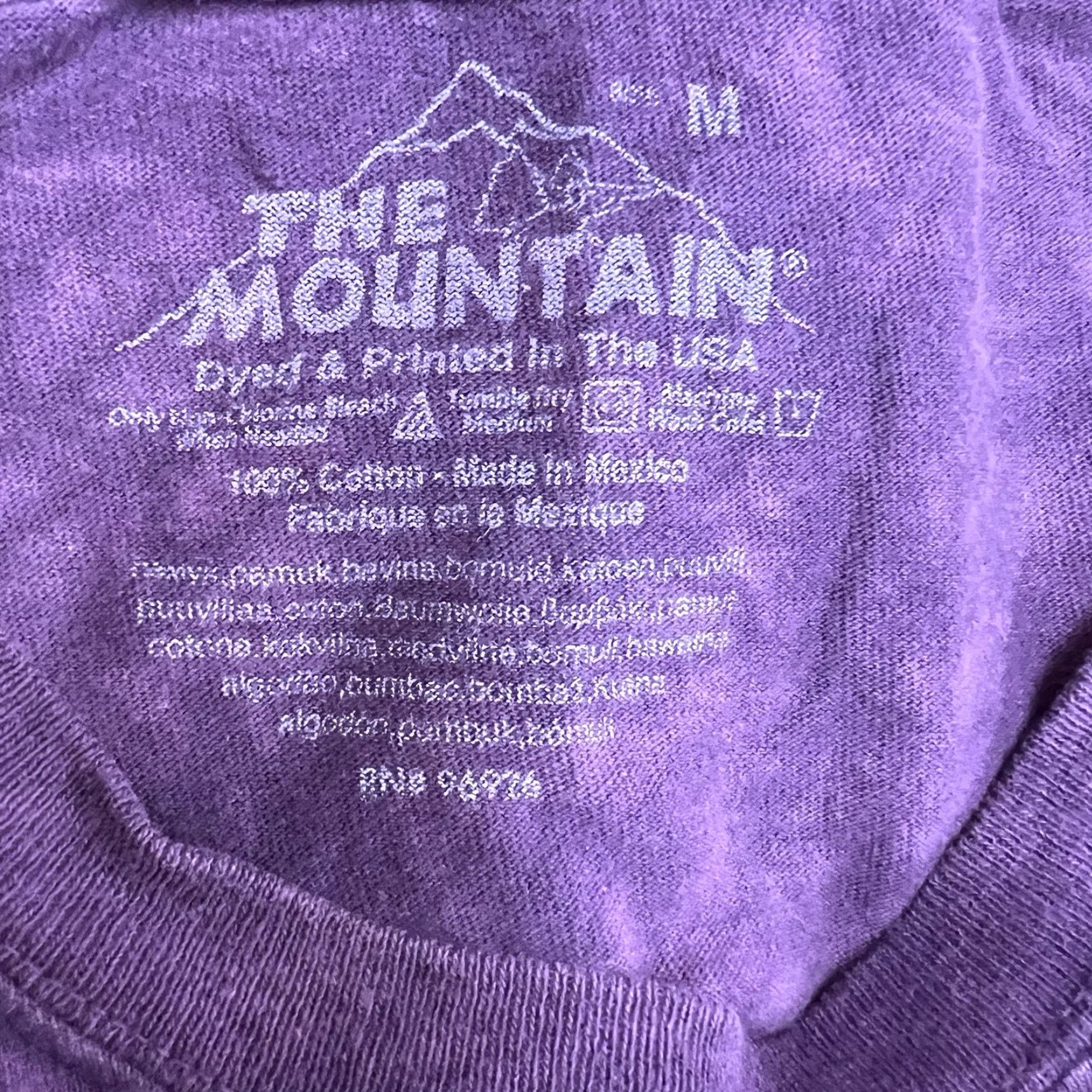The Mountain The Mountain Mens T-Shirt 2010s Sun Face Tie-Dye Crew Neck Short Sleeve Purple Graphic Print All Seasons Size US M / EU 48-50 / 2 - 6 Thumbnail