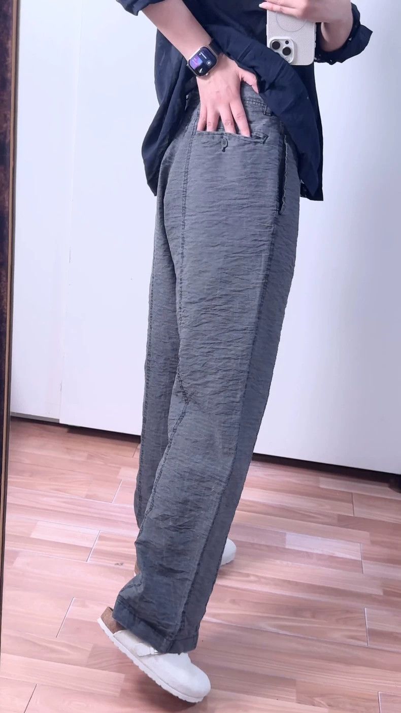 Issey Miyake Issey Miyake size:M Grey casual pants Size 22" - 2 Thumbnail