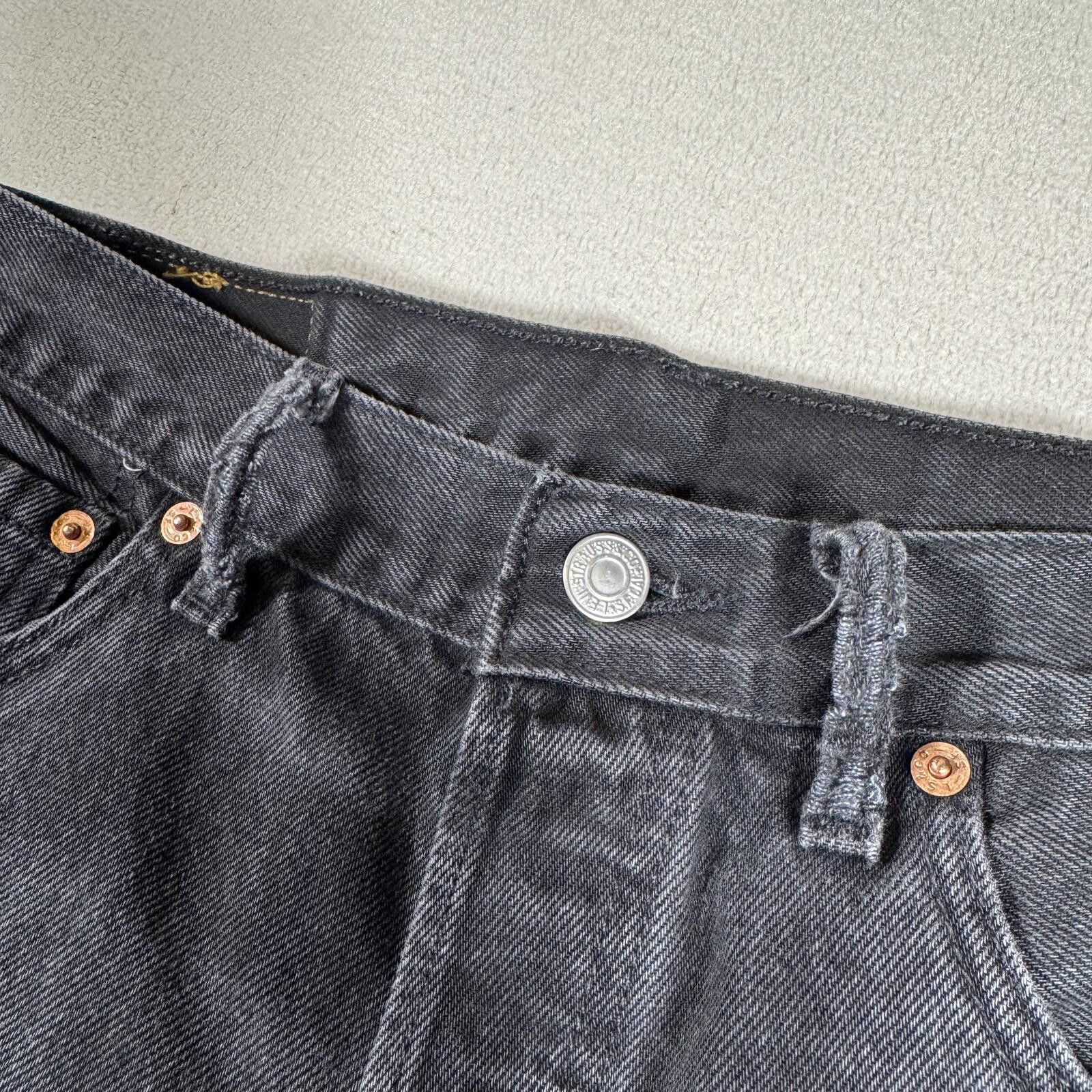 Other Vintage 90s Levis 501 Made In Canada Black Denim Jeans Size US 33 - 3 Thumbnail