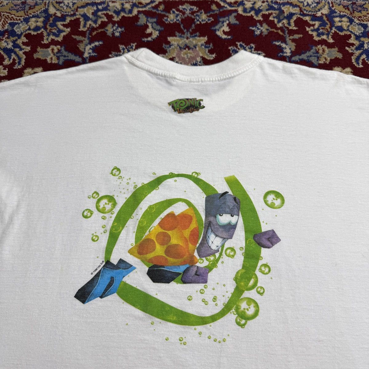 Playstation 1999 Tonic Trouble Ubisoft video game promo tee 90s nintendo Size US XL / EU 56 / 4 - 1 Thumbnail