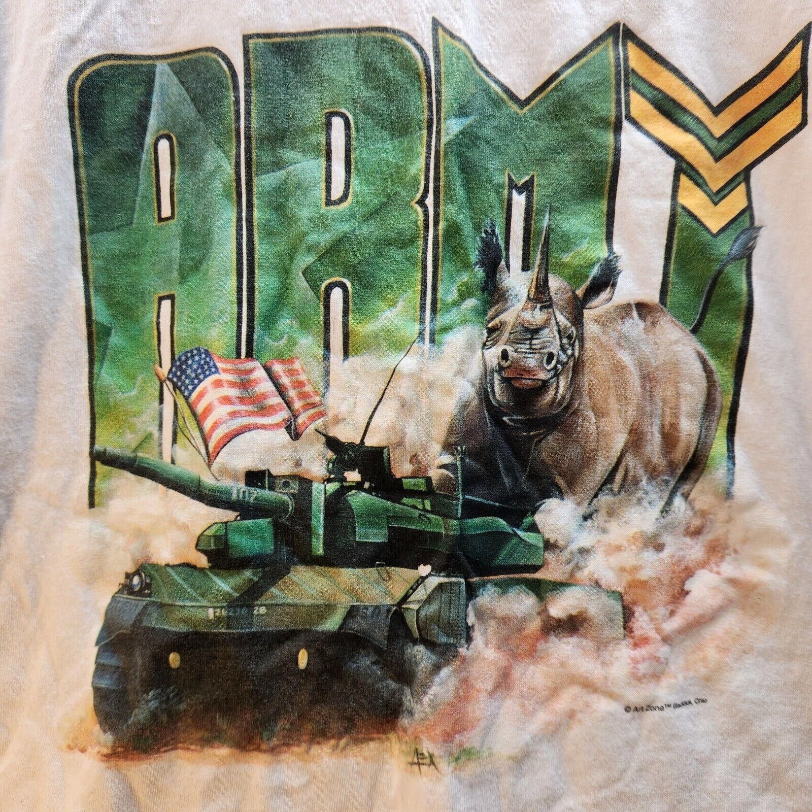 Gildan Vintage Gildan ARMY Graphic Tshirt White Size XL Size US XL / EU 56 / 4 - 4 Thumbnail