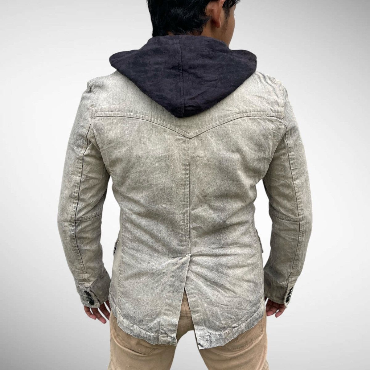 If Six Was Nine 🔥 In The Attic Homme Layered Style Hood Denim Jacket Size US M / EU 48-50 / 2 - 3 Thumbnail