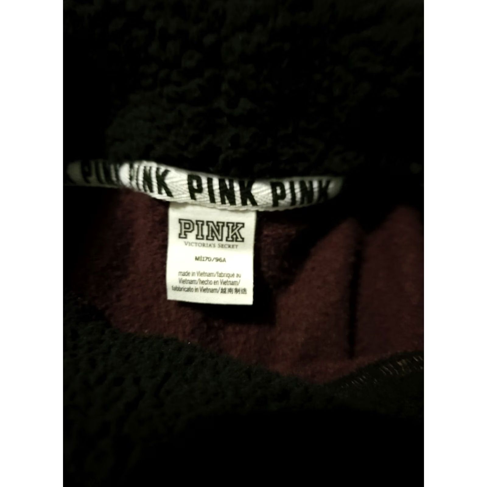 Victoria's Secret VINTAGE Victoria's Secret PINK Sweatshirt Women Medium Burgundy Mock Neck Pullover Logo Love Activewear US Made Vietnam Size M / US 6-8 / IT 42-44 - 2 Thumbnail