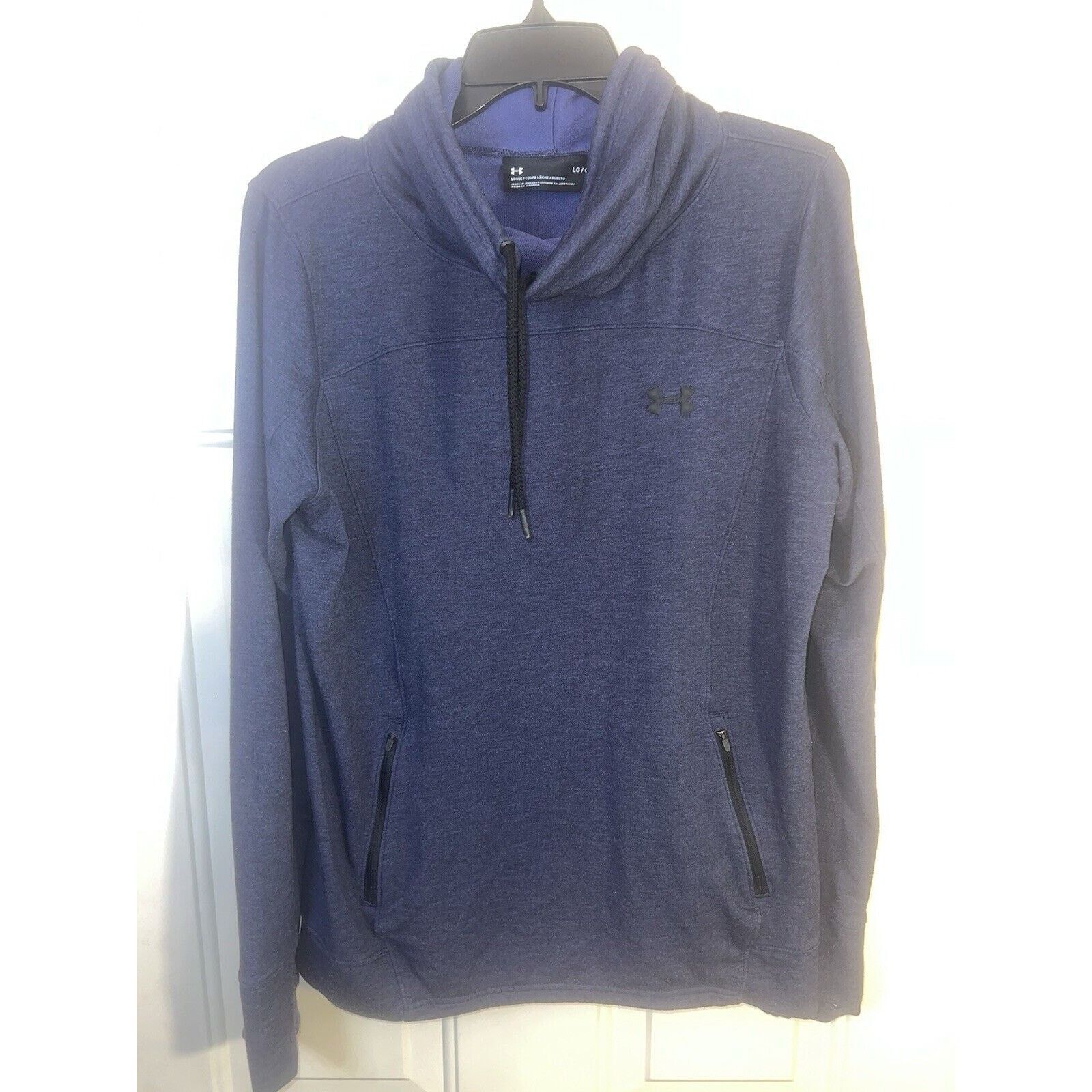 Under Armour Under Armour Sweatshirt Pullover Women’s Large Navy Blue Zip Size L / US 10 / IT 46 - 1 Thumbnail