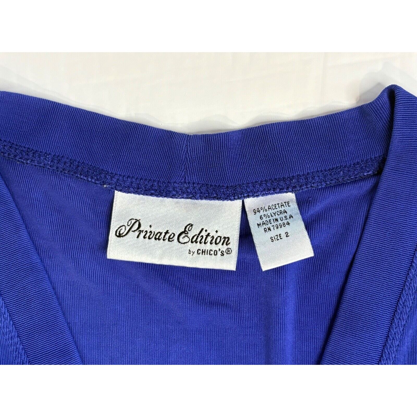 Chicos Chicos Blue Mother of Pearl Long Cardigan sz 2 Large (12-14) Size L / US 10 / IT 46 - 4 Thumbnail