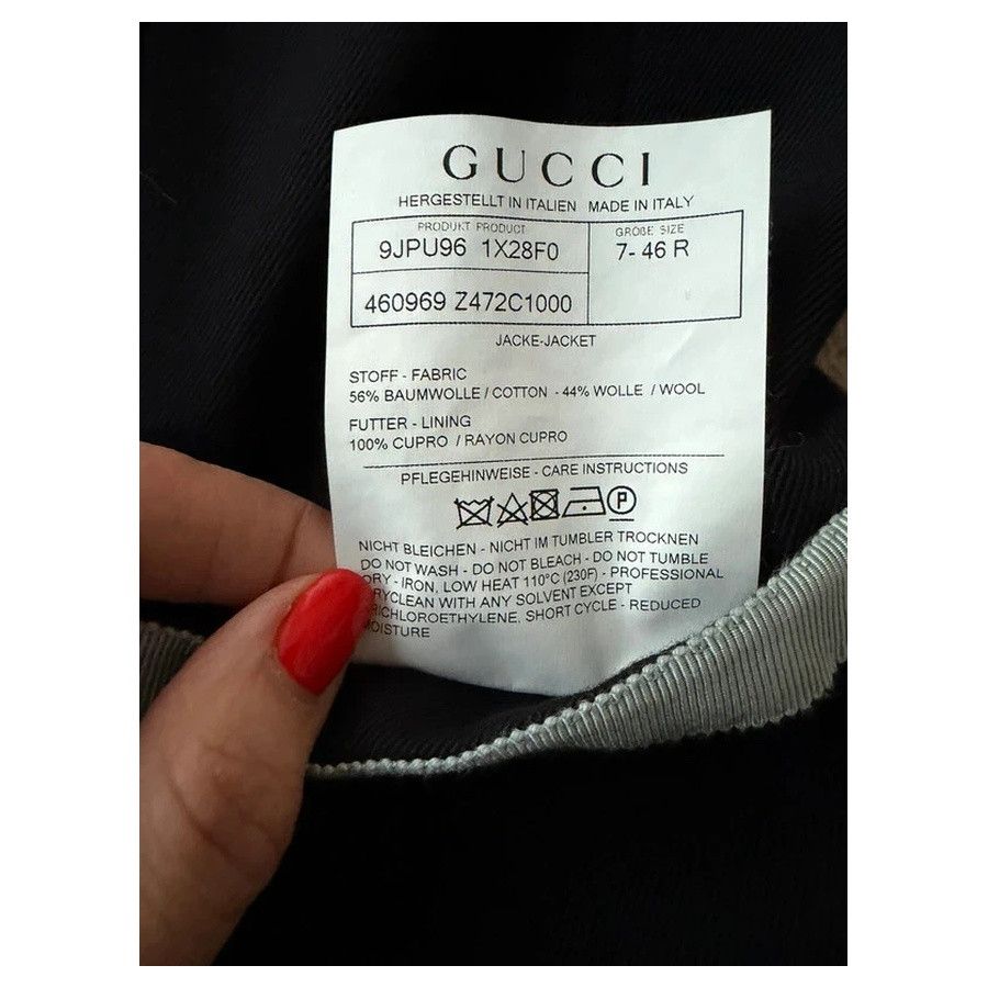 Gucci Gucci Cotton Wool Men Jacket Blazer Size IT46 Small Size 36R - 7 Thumbnail