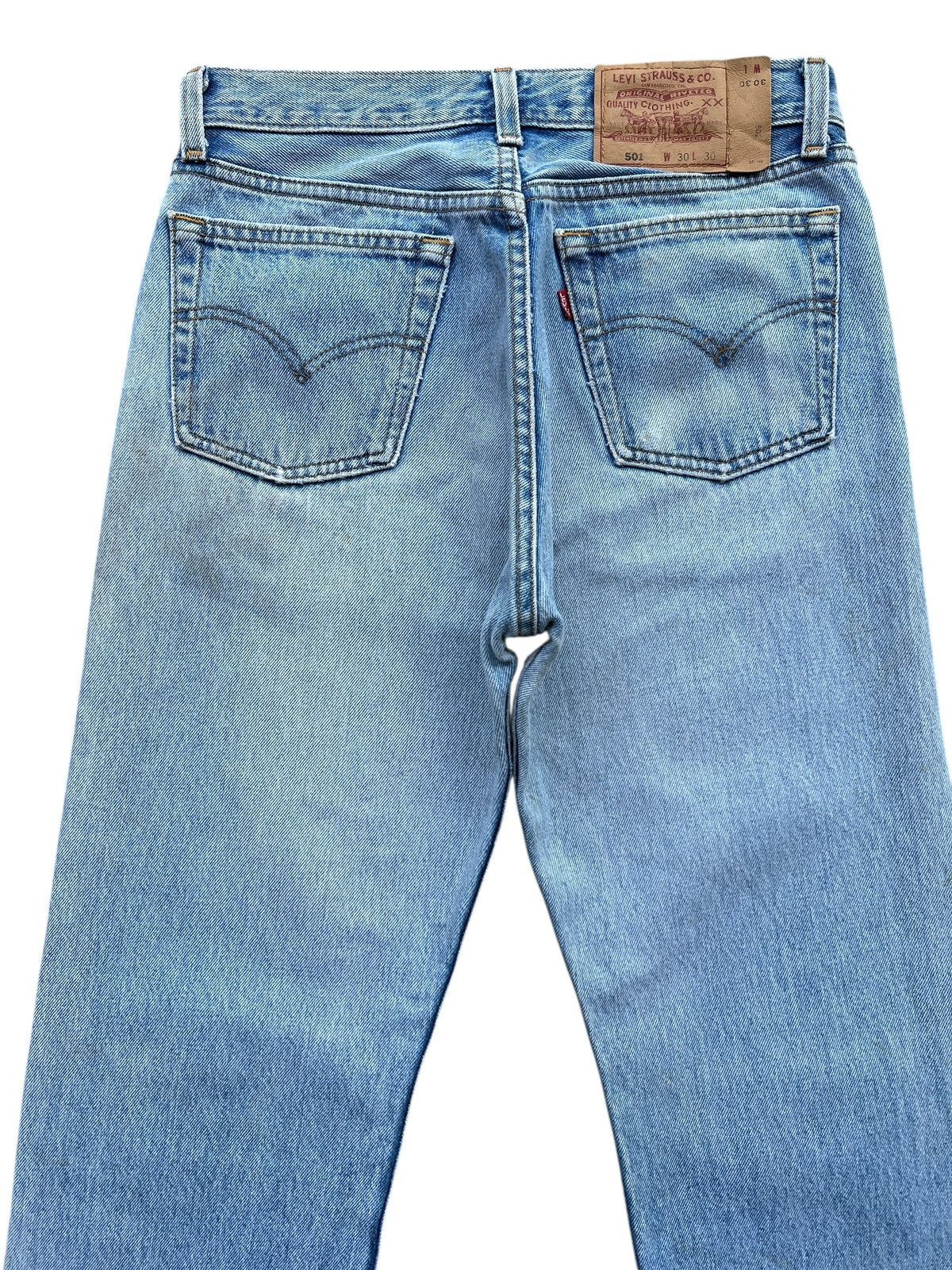 Levi's Vintage 90s Levi’s 501 USA Stone Wash Denim Jeans 30x30 Size 30" / US 8 / IT 44 - 5 Thumbnail