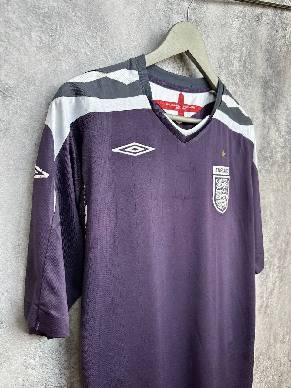 Umbro Umbro England Away Jersey 2007–2009 Purple Football Shirt Size US XL / EU 56 / 4 - 3 Thumbnail