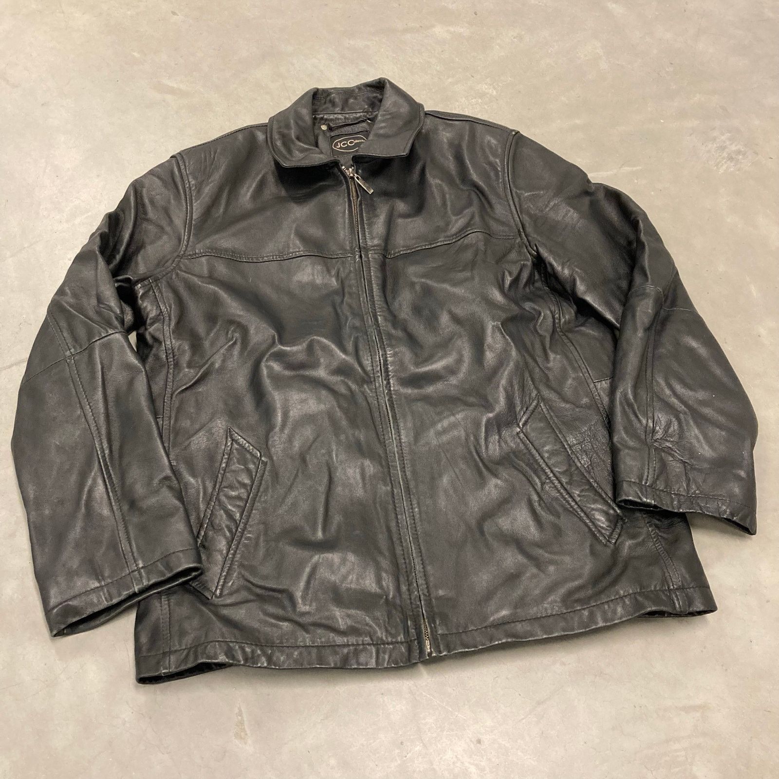 Vintage vintage jcc leather Jacket Size US XL / EU 56 / 4 - 1 Thumbnail