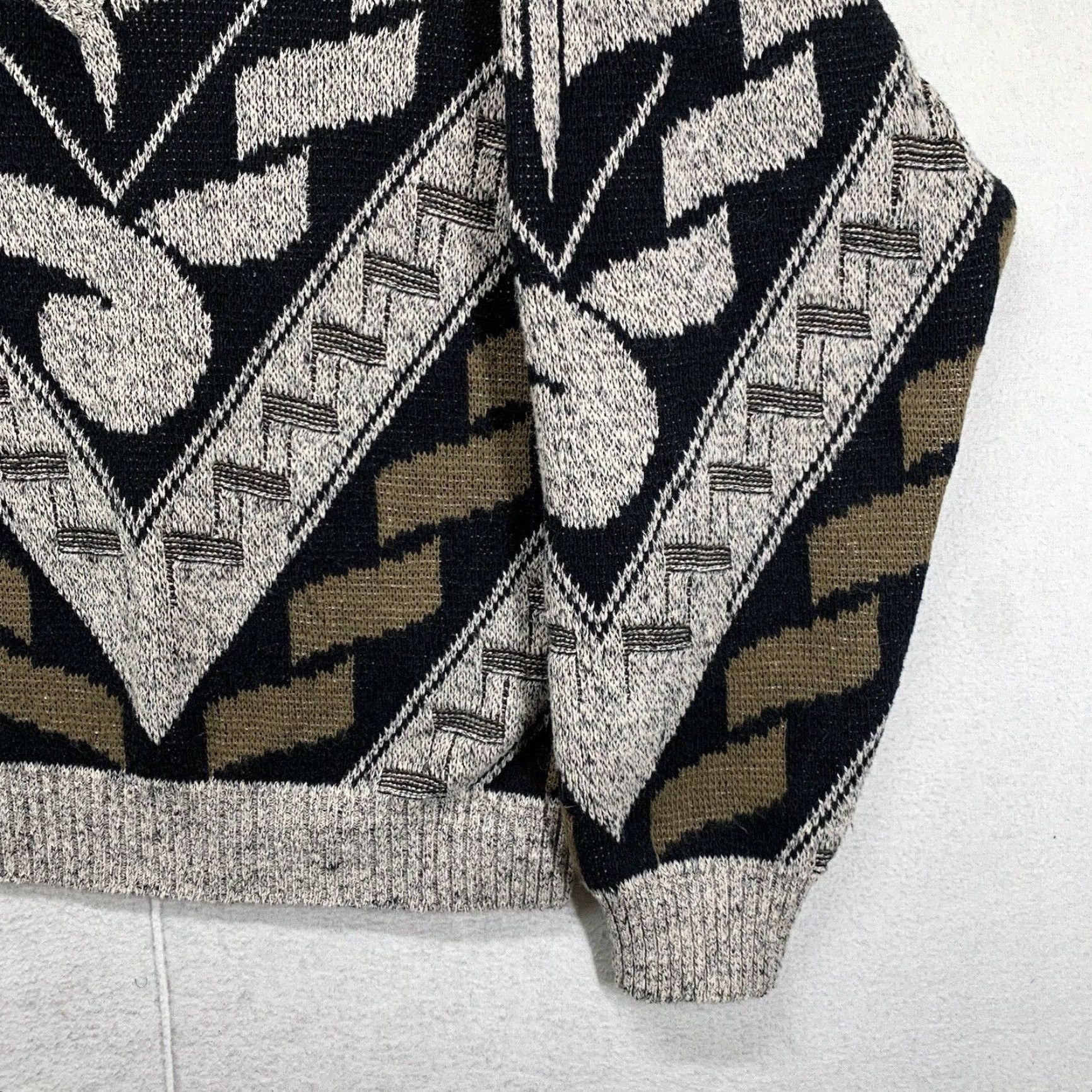 Vintage Vintage Justin Blake Sweater Men Large Pullover 90s Grunge Geometric Chunky Knit Fall Winter Size US L / EU 52-54 / 3 - 5 Thumbnail