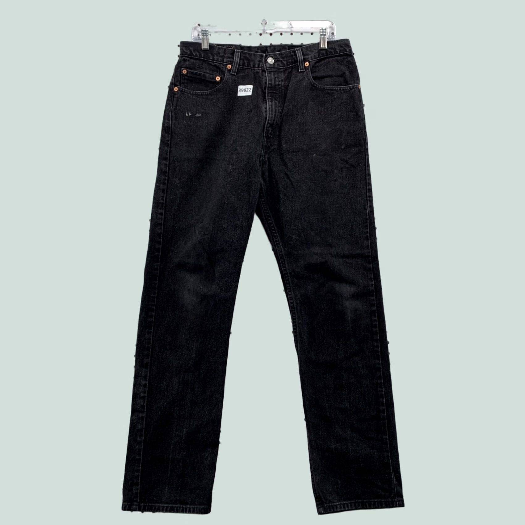 Levi's VINTAGE Levi's 505 Black Denim Jeans Mens Size 34x33 Straight Regular Fits Size US 34 / EU 50 - 1 Thumbnail