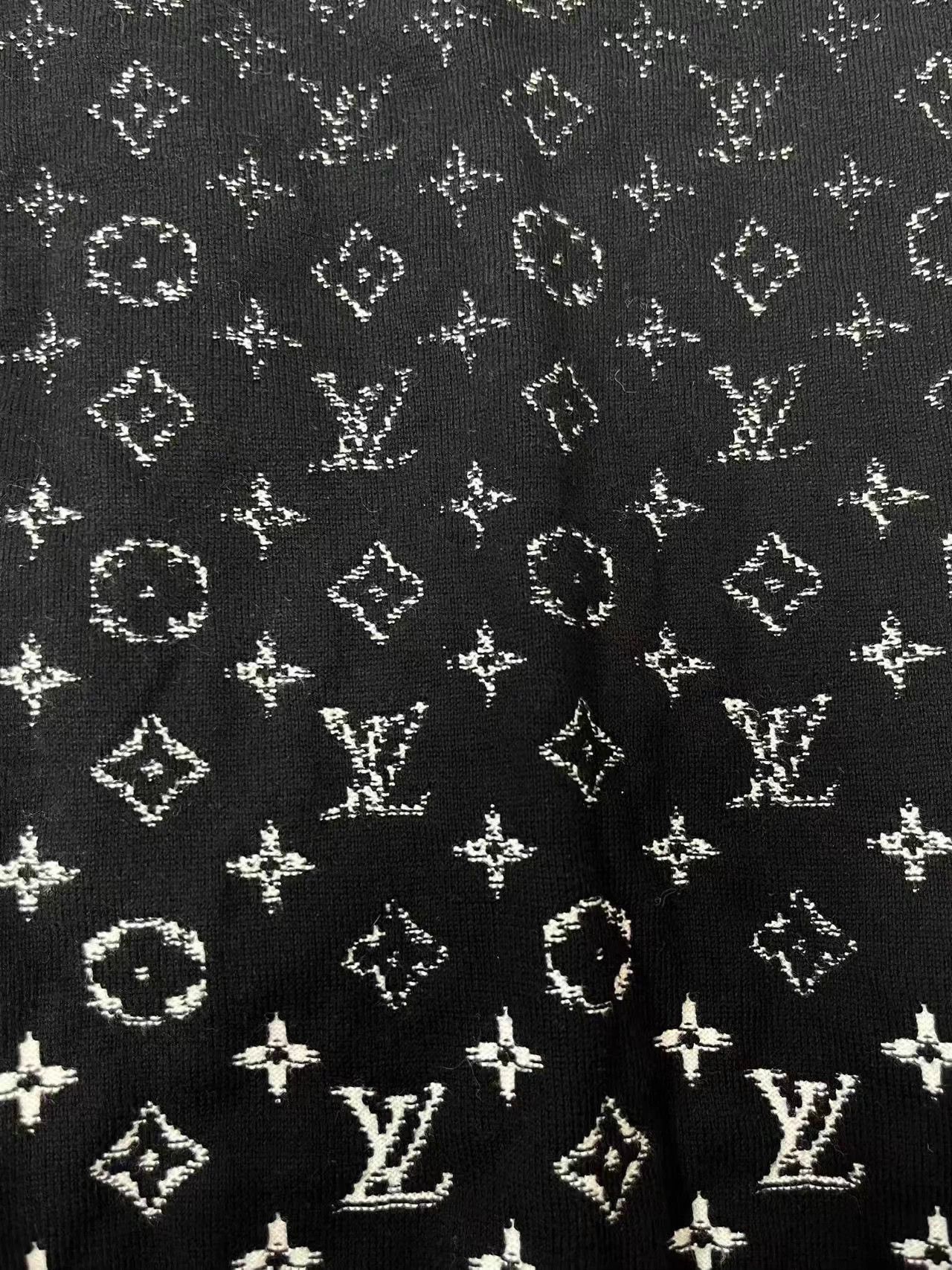 Louis Vuitton LOUIS VUITTON Monogram Grd Crew LS Sweater m blk M Size US M / EU 48-50 / 2 - 3 Thumbnail