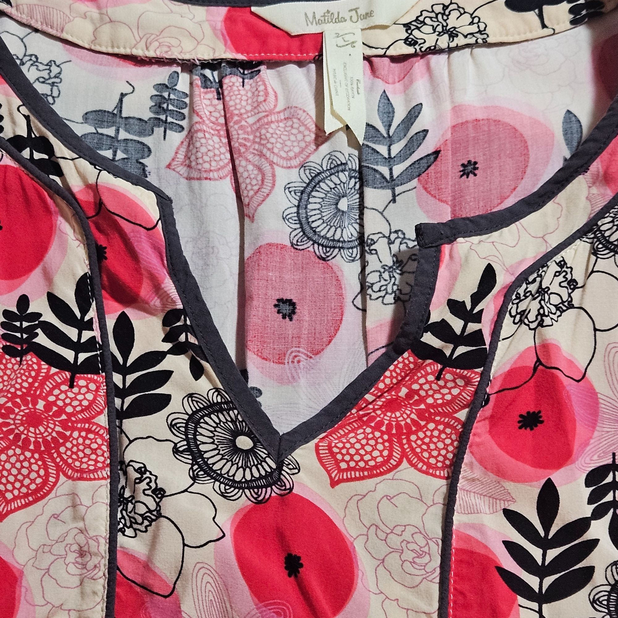Other Matilda Jane V-Neck Floral Tunic Top Size L Long Sleeve Boho Size L / US 10 / IT 46 - 12 Thumbnail